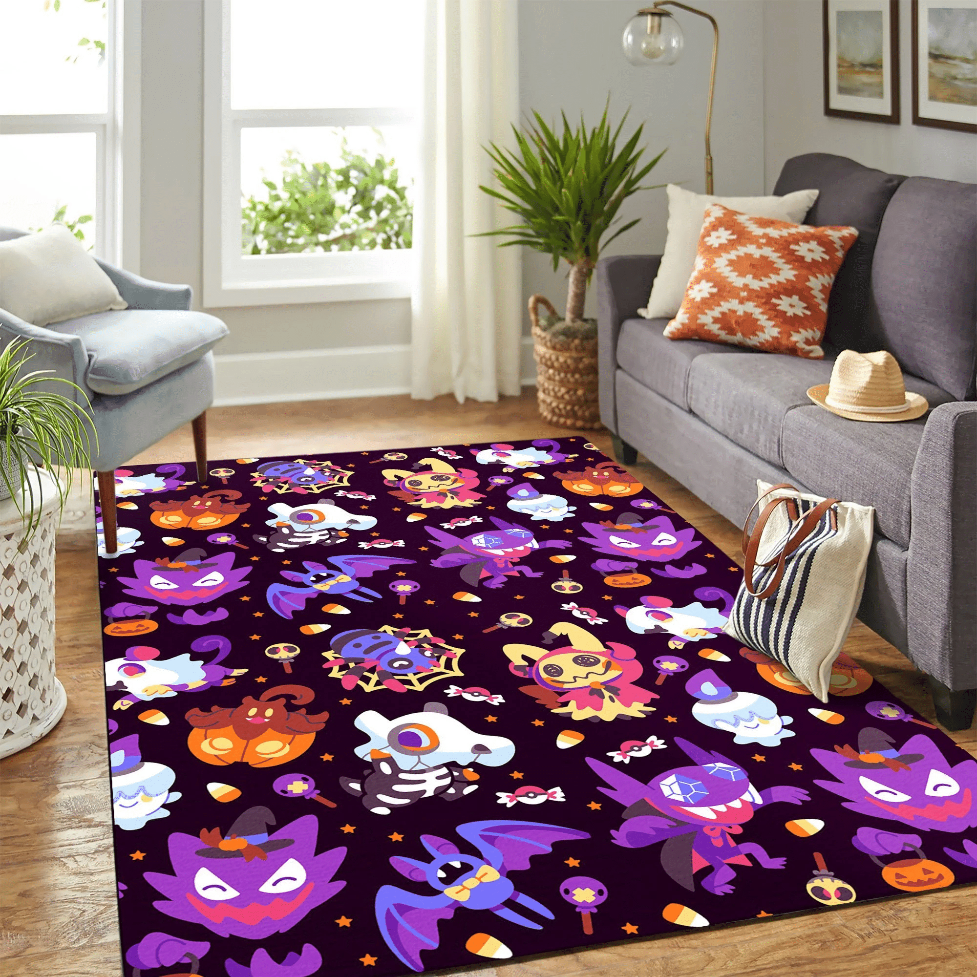 Pokemon Chibi Cute Carpet Floor Area Rug Chrismas Gift - Indoor Outdoor Rugs