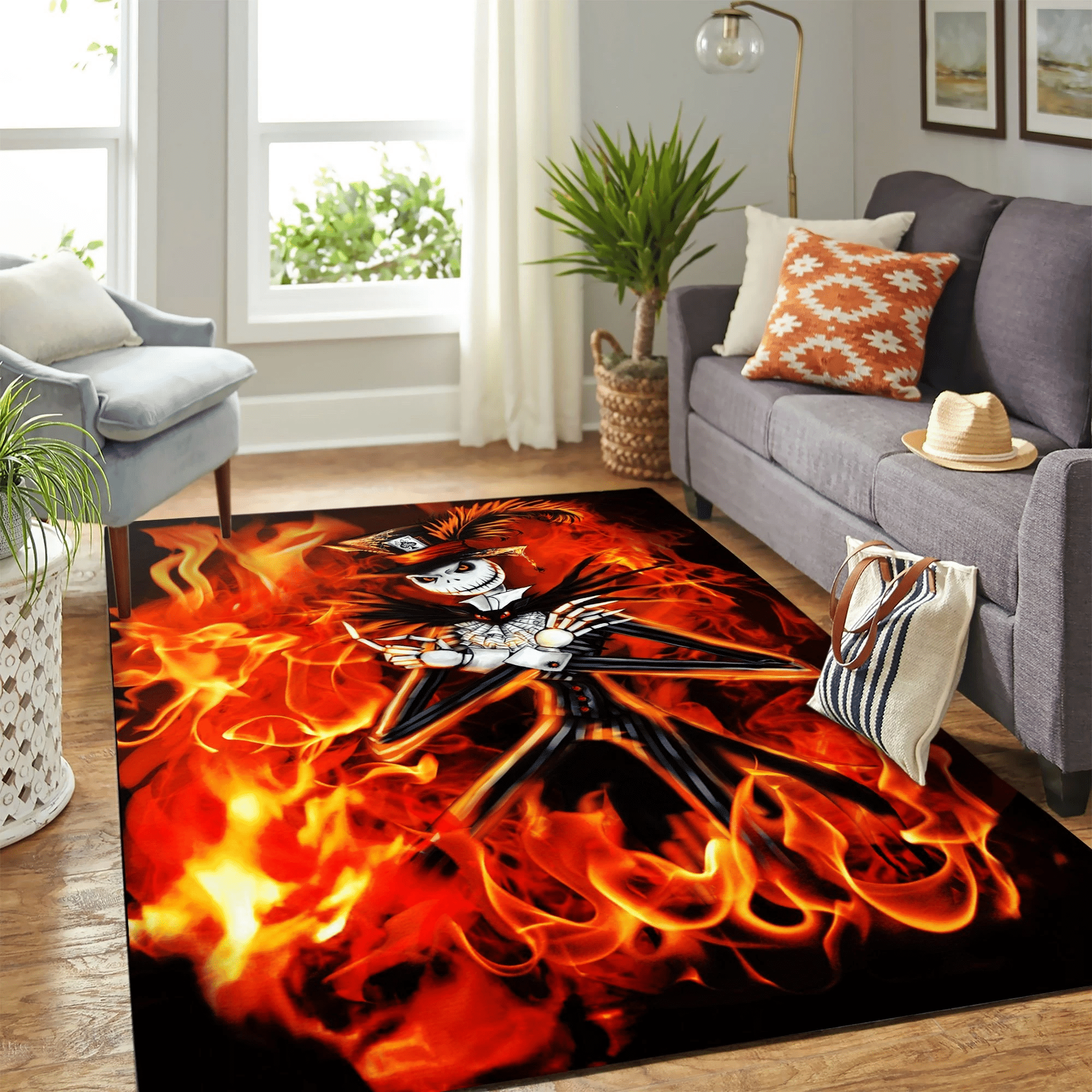 Jack Fire Carpet Rug Chrismas Gift - Indoor Outdoor Rugs