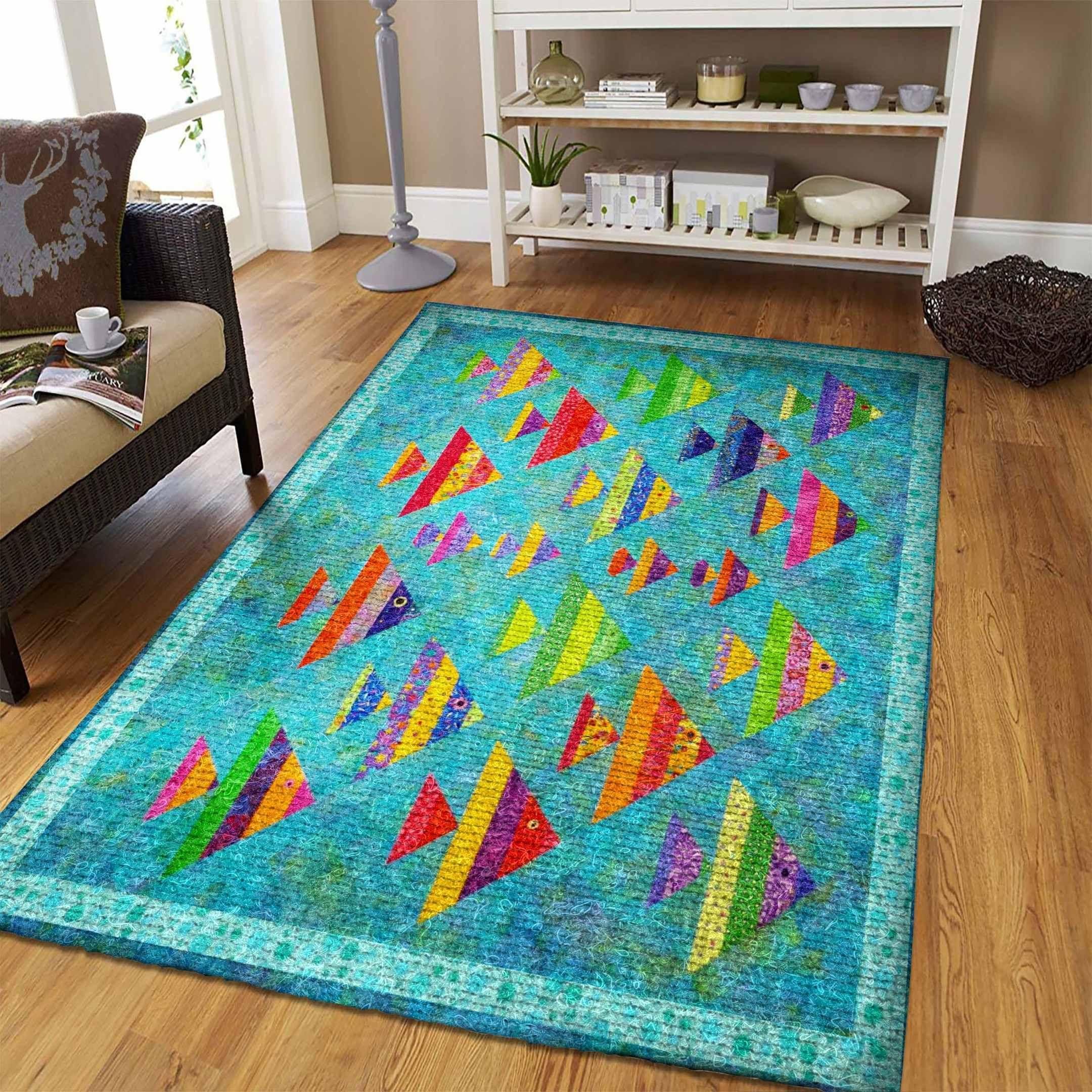 Fish Rug Chrismas Gift - Indoor Outdoor Rugs