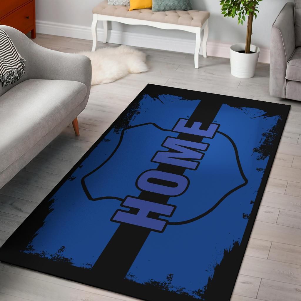 Home Shield Blue Line Area Rug Chrismas Gift - Indoor Outdoor Rugs