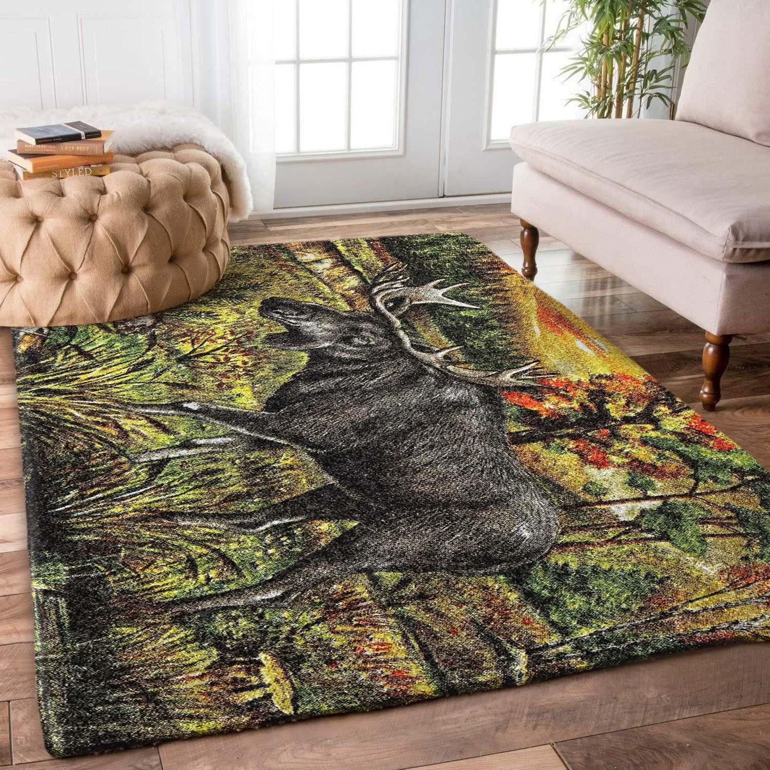 Moose Rug Chrismas Gift - Indoor Outdoor Rugs