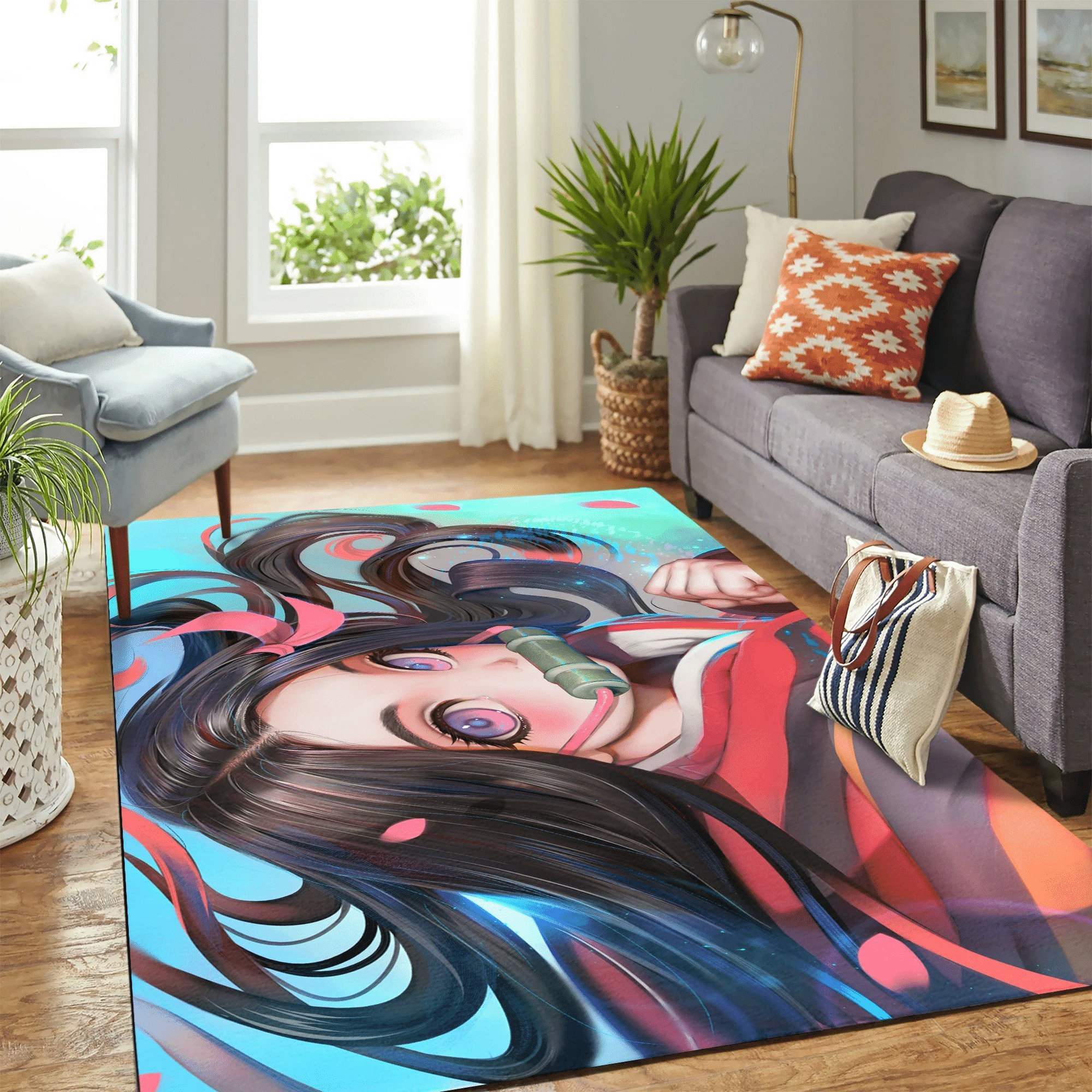 Kamado Nezuko De Guardianes De La Noche Carpet Floor Area Rug Chrismas Gift - Indoor Outdoor Rugs