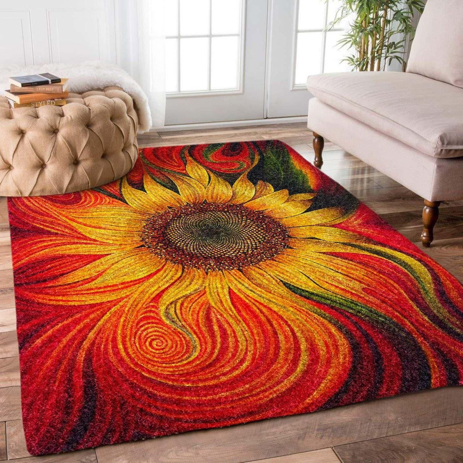 Sunflower Rug Chrismas Gift - Indoor Outdoor Rugs