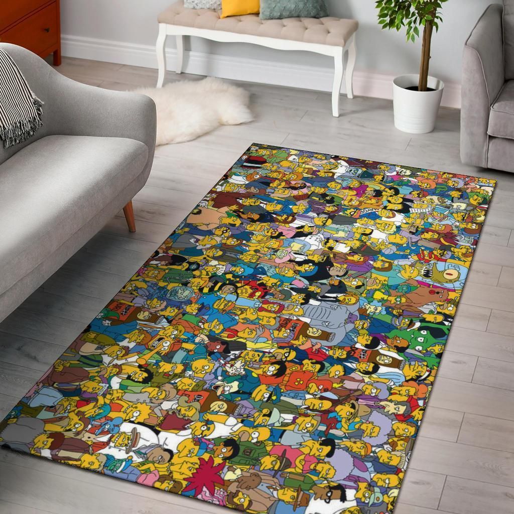 The Simpsons Characters Area Rug Chrismas Gift - Indoor Outdoor Rugs