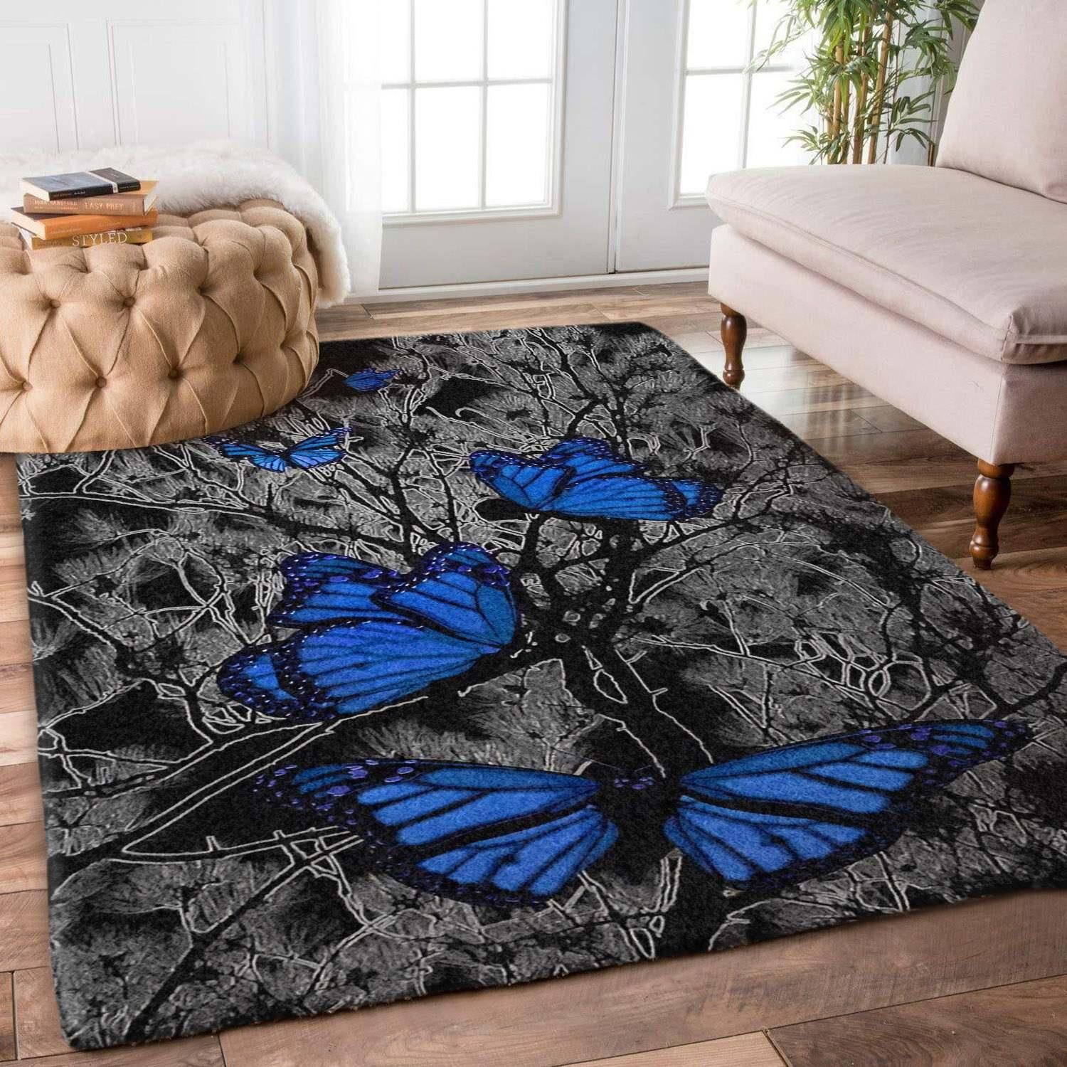 Butterfly Rug Chrismas Gift - Indoor Outdoor Rugs