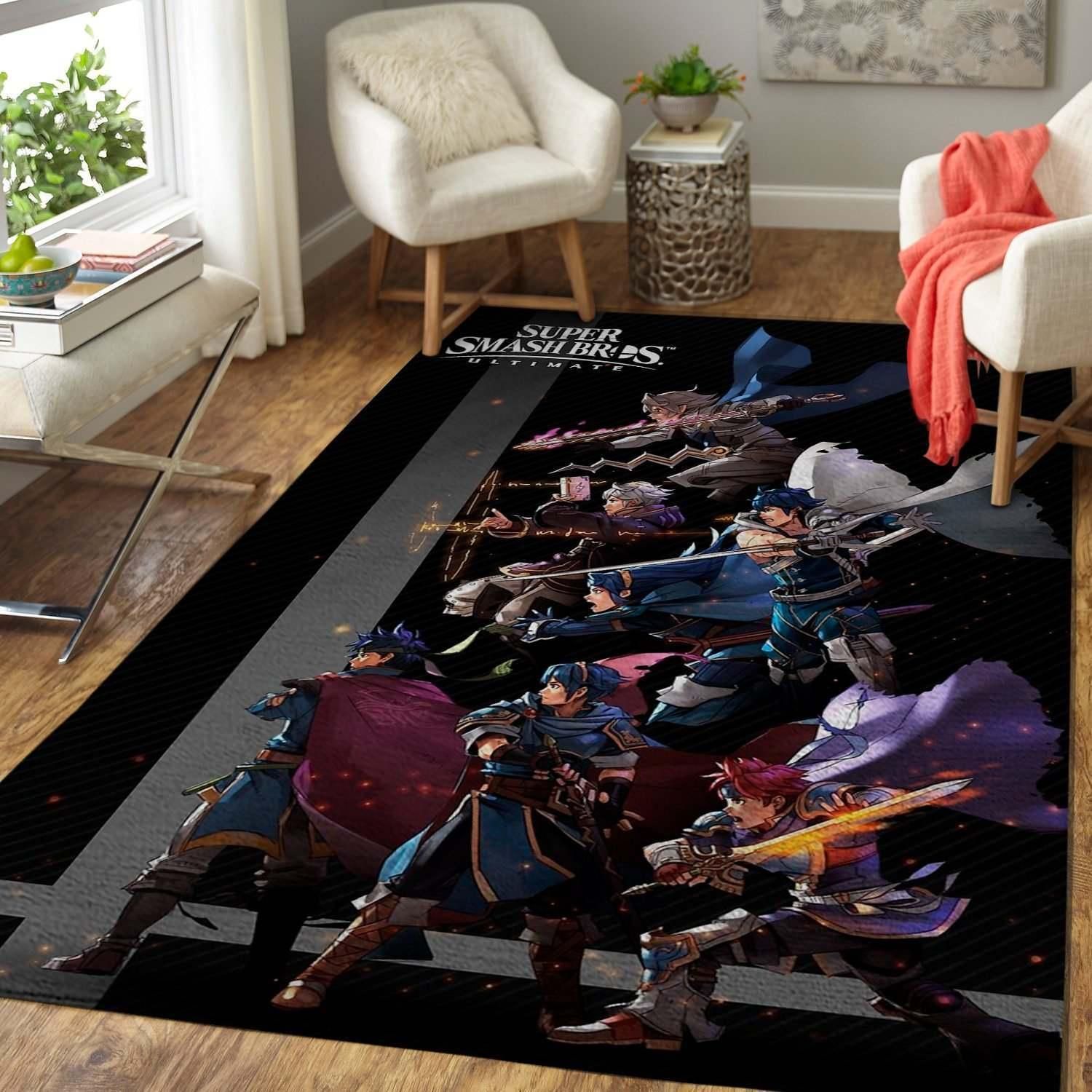 Game Lover Super Smash Bros Ultimate Area Rug Chrismas Gift - Indoor Outdoor Rugs