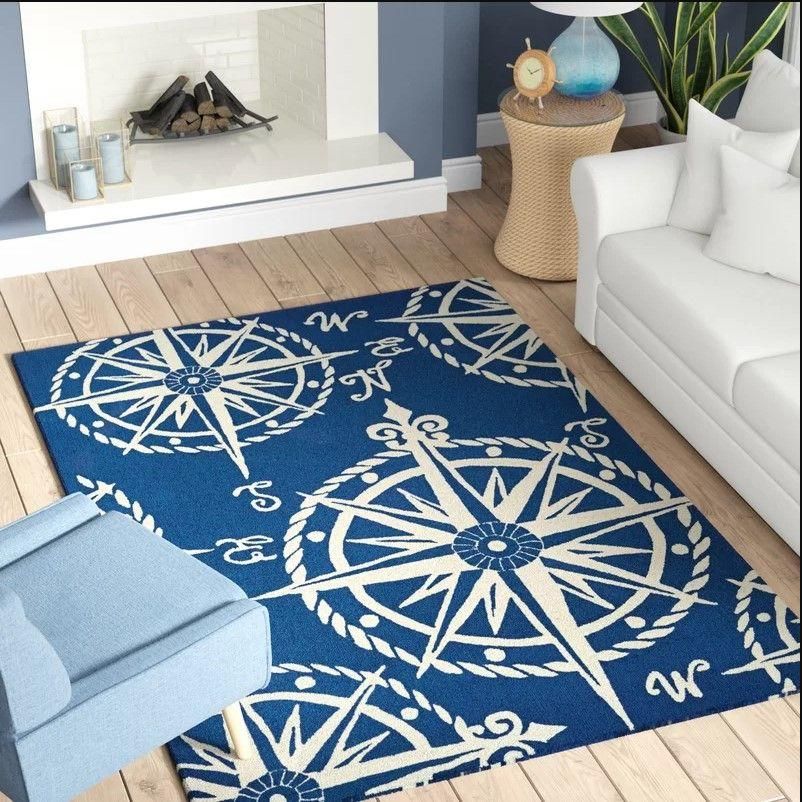 Compass Rug Chrismas Gift - Indoor Outdoor Rugs