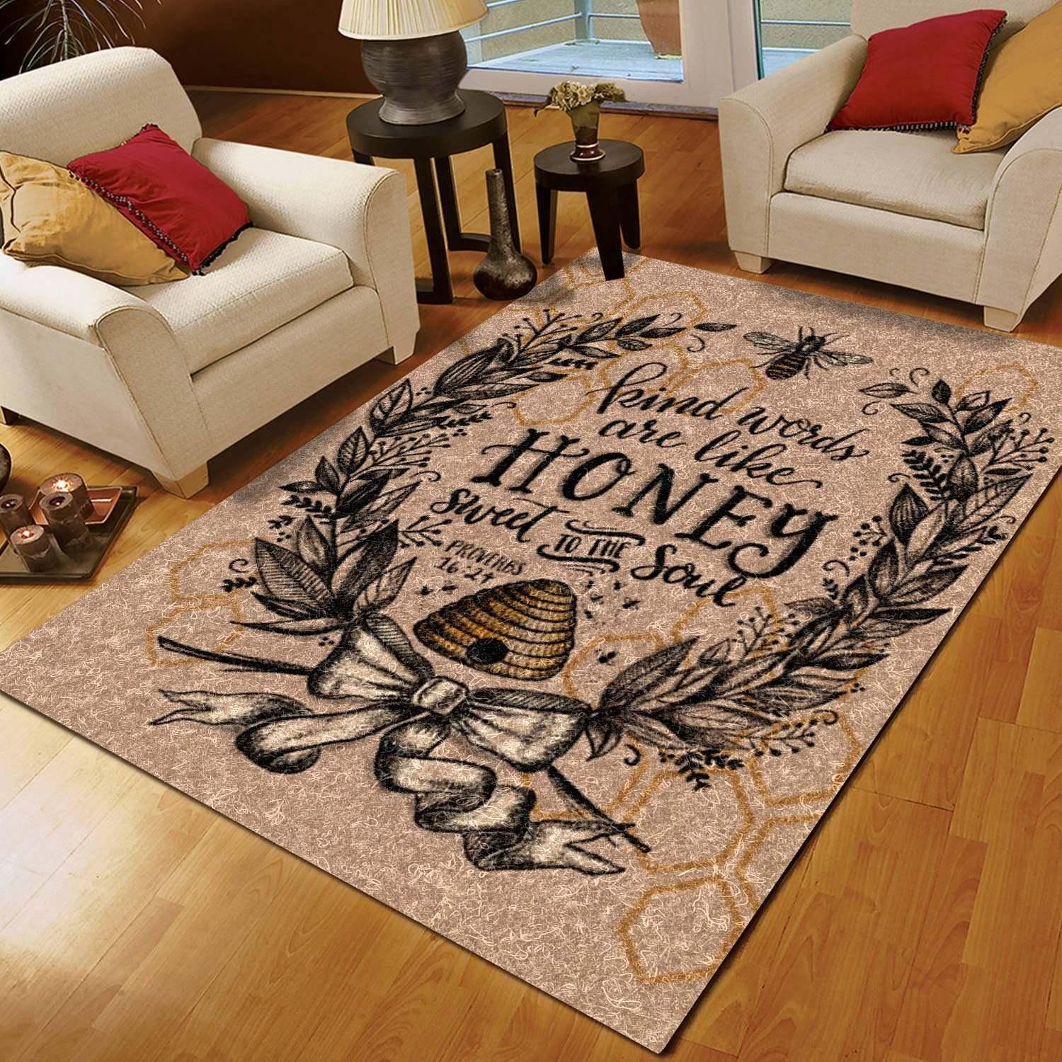 Bee Rug Chrismas Gift - Indoor Outdoor Rugs