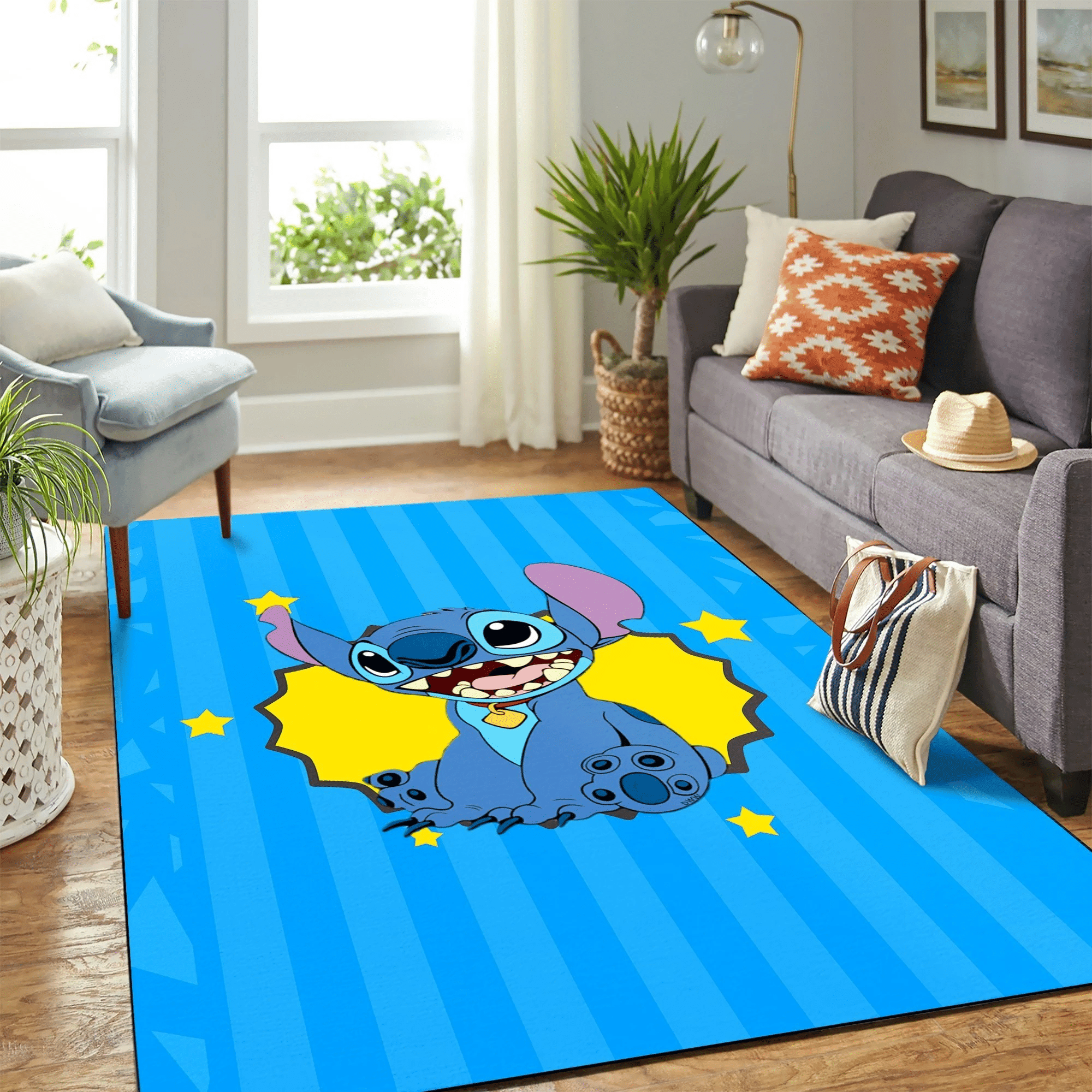 Stitch Cute Carpet Floor Area Rug Chrismas Gift - Indoor Outdoor Rugs