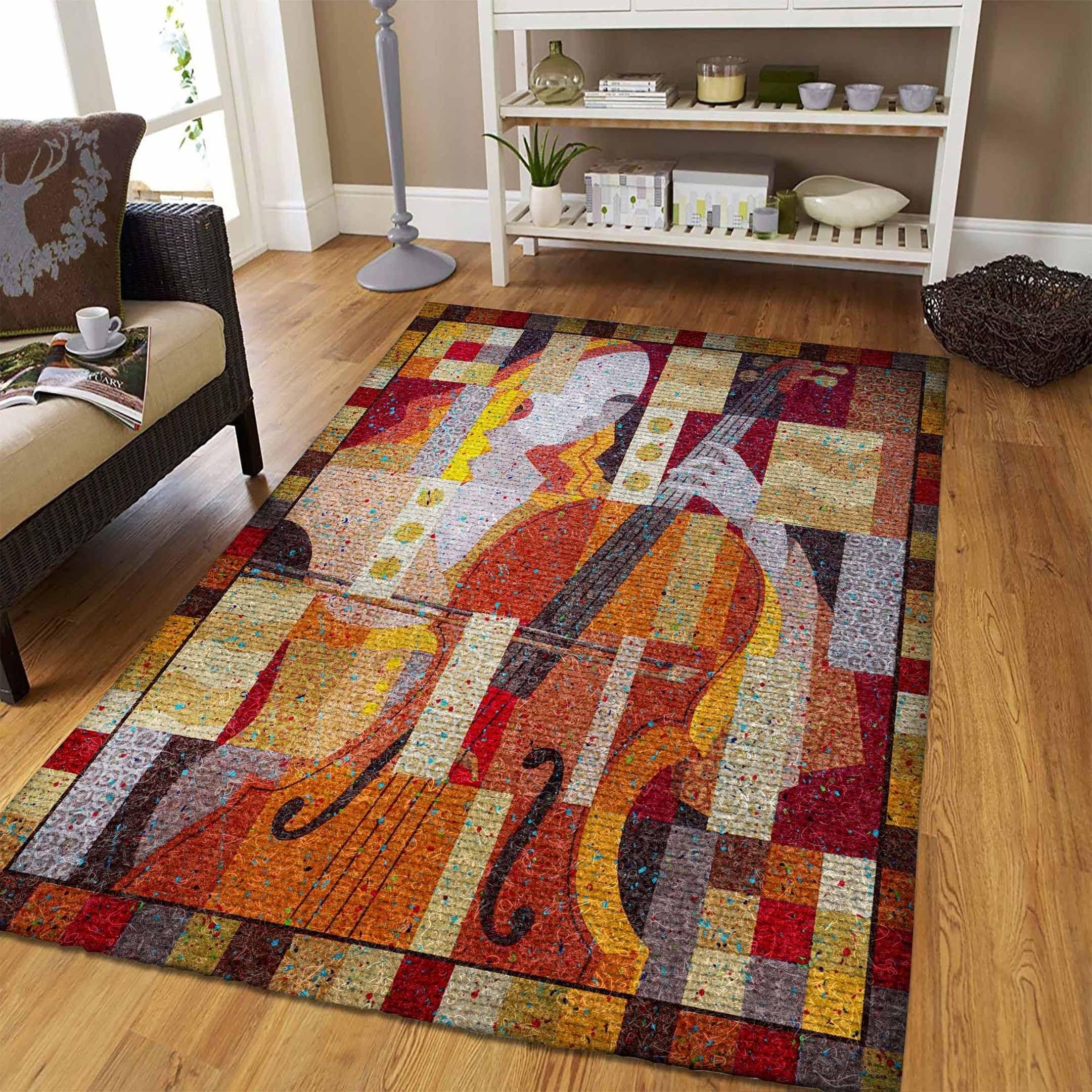 Violin Rug Chrismas Gift - Indoor Outdoor Rugs