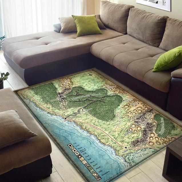 Neverwinter Map Area Rug Chrismas Gift - Indoor Outdoor Rugs