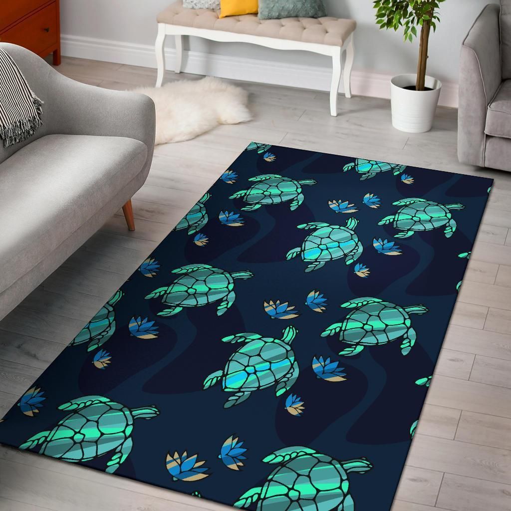 Turtle Love Area Rug Chrismas Gift - Indoor Outdoor Rugs