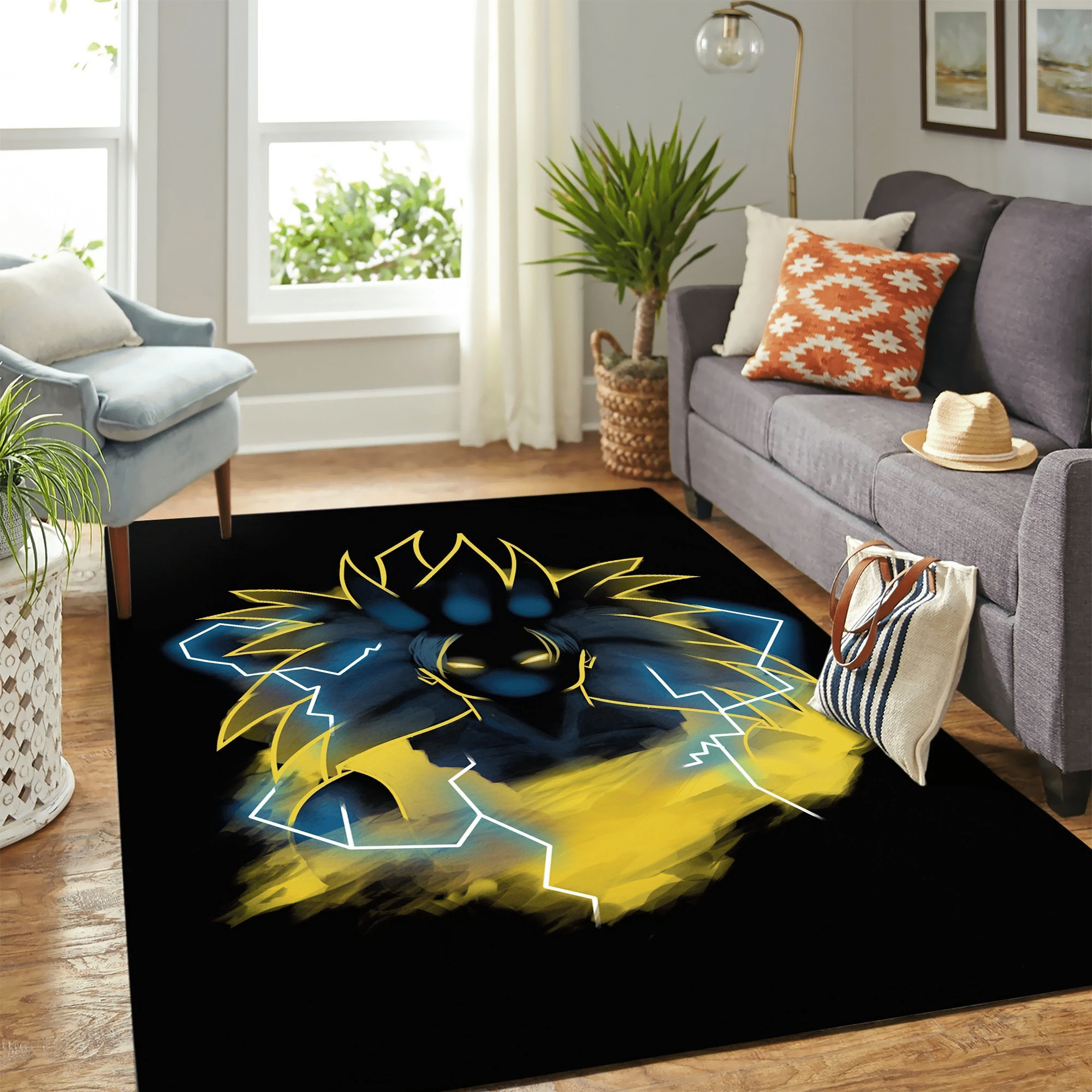 Goku Ssj Carpet Area Rug Chrismas Gift - Indoor Outdoor Rugs