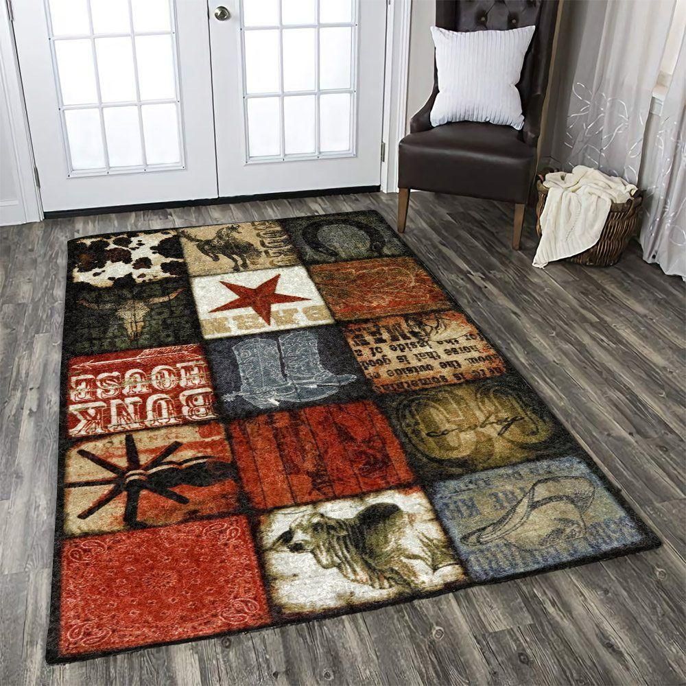 Cowboy Rug Chrismas Gift - Indoor Outdoor Rugs