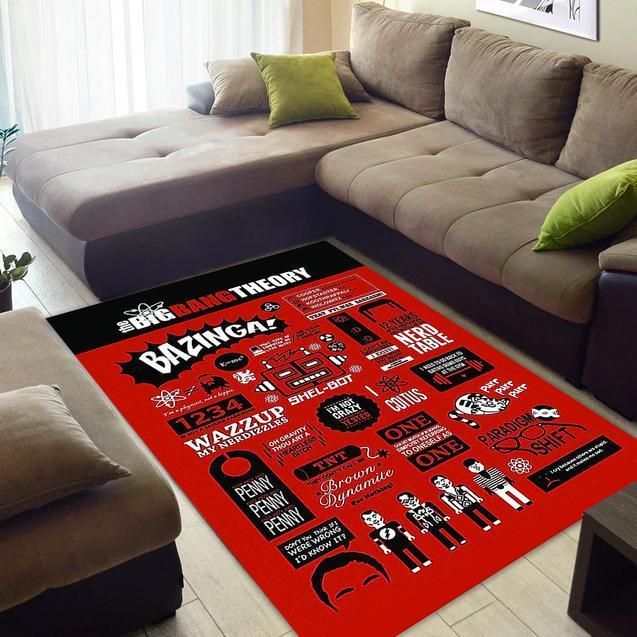 The Big Bang Theory Infographic Area Rug Chrismas Gift - Indoor Outdoor Rugs