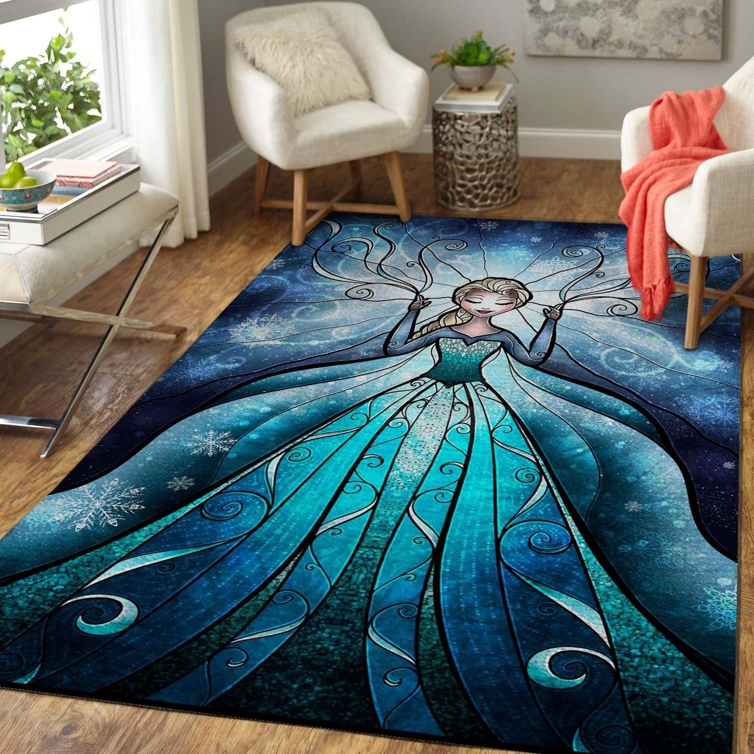 Disney Movie Fans Elsa Area Rug Chrismas Gift - Indoor Outdoor Rugs