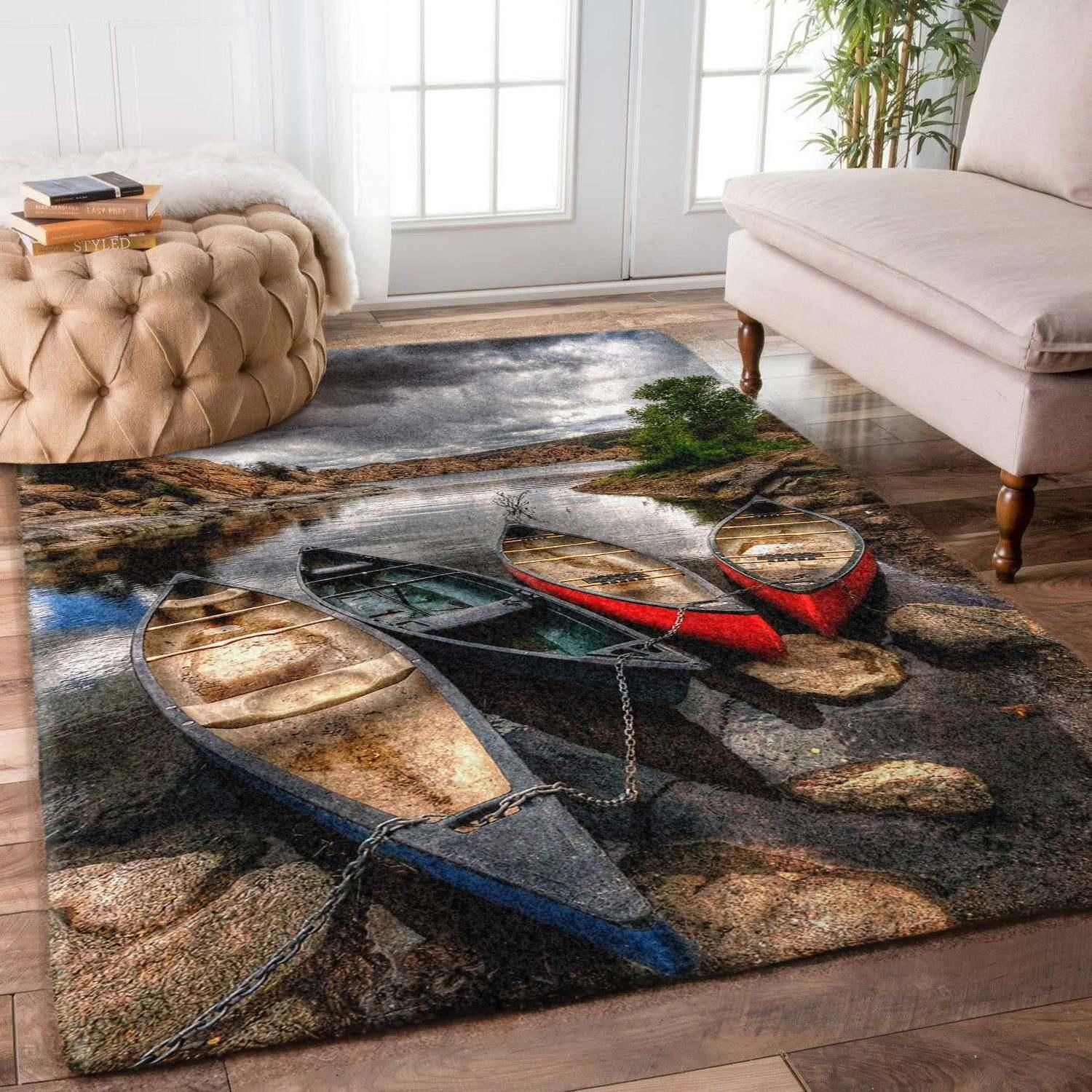 Canoe Rug Chrismas Gift - Indoor Outdoor Rugs