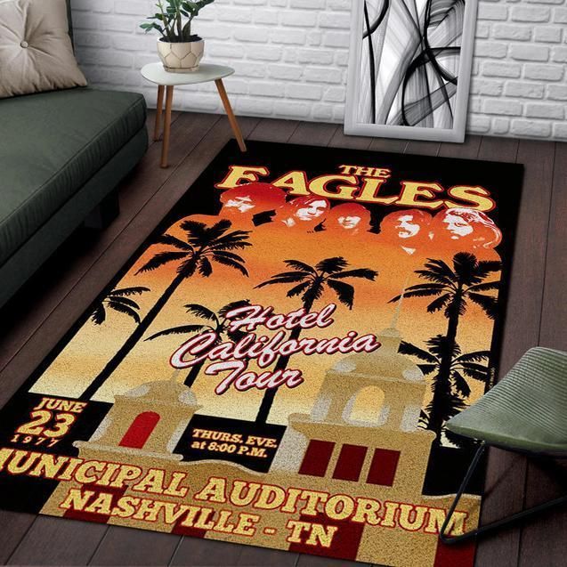 The Eagles Hotel California Area Rug Chrismas Gift - Indoor Outdoor Rugs