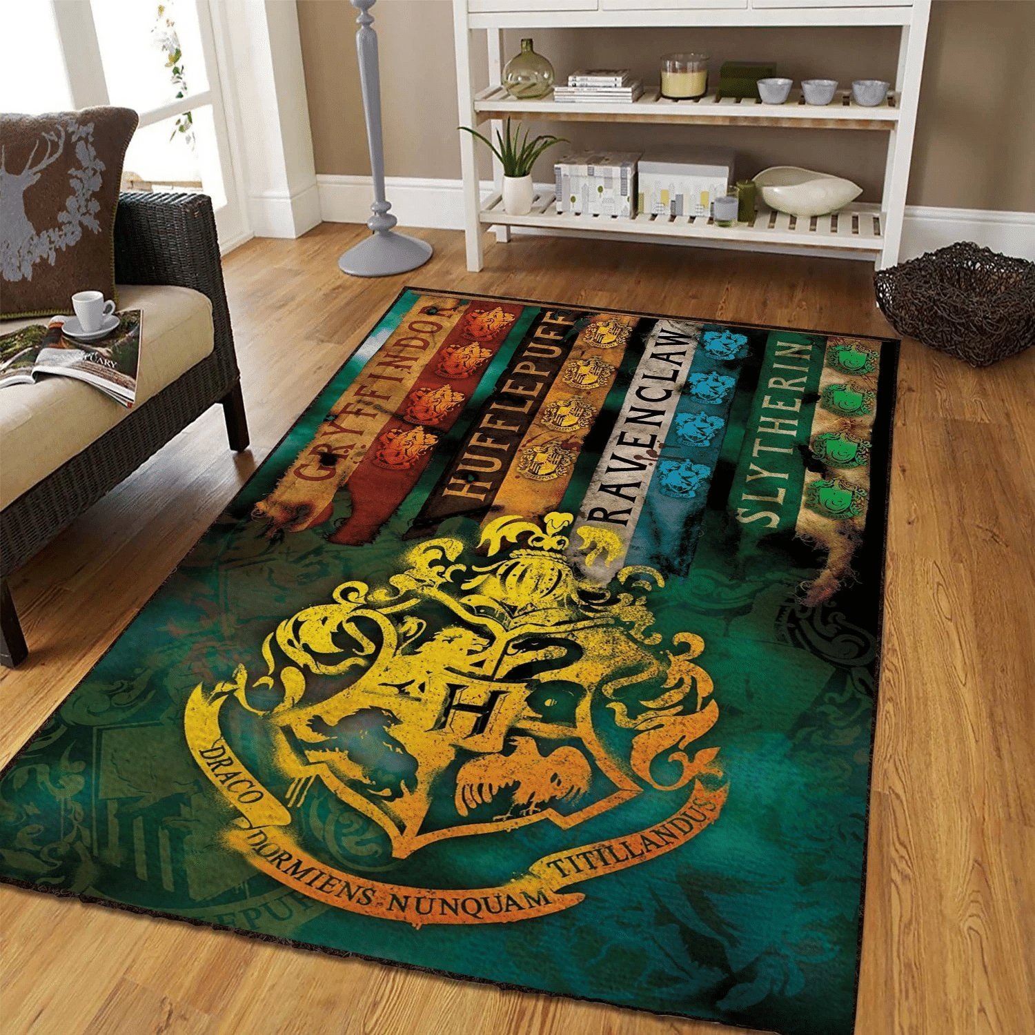 Harry Potter Hogwar House Rug Chrismas Gift - Indoor Outdoor Rugs