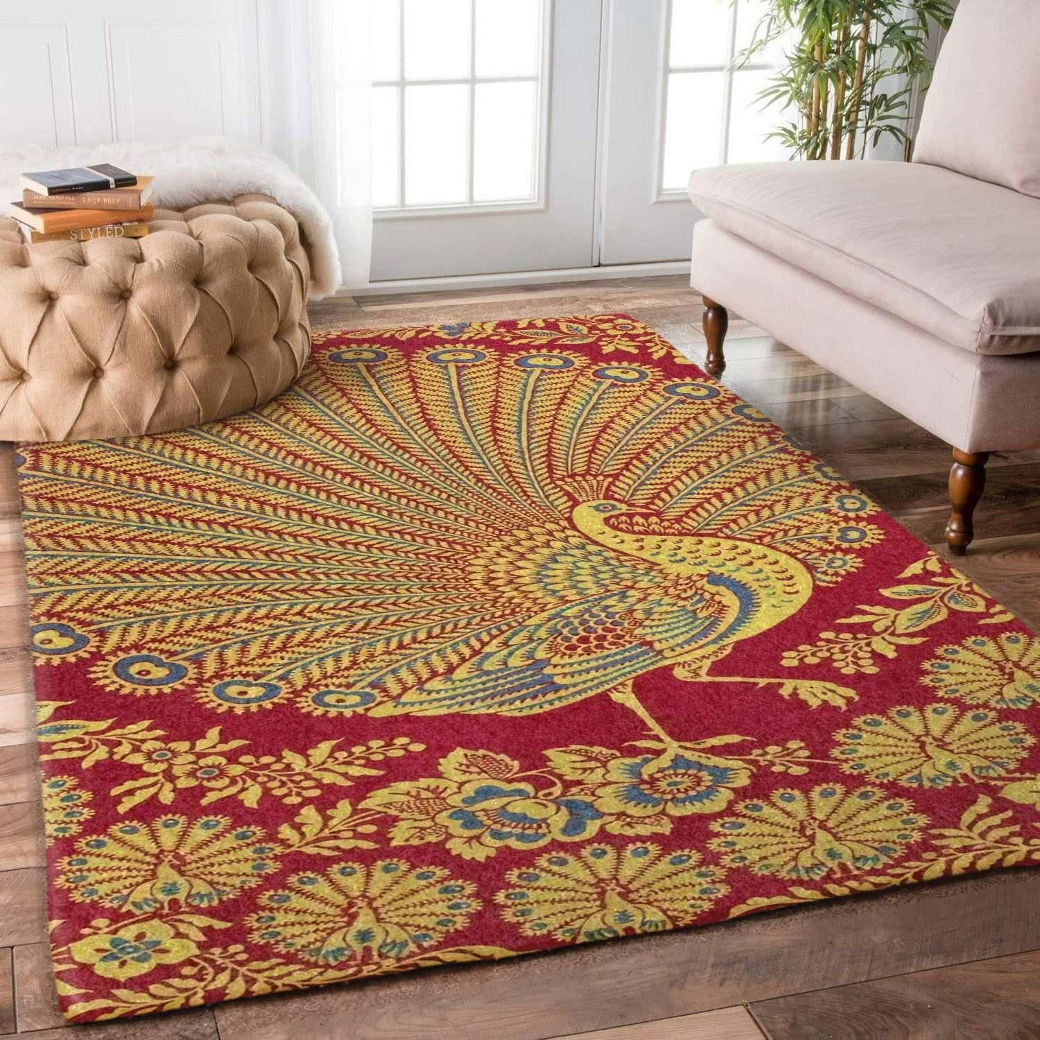 Peacock Rug Chrismas Gift - Indoor Outdoor Rugs