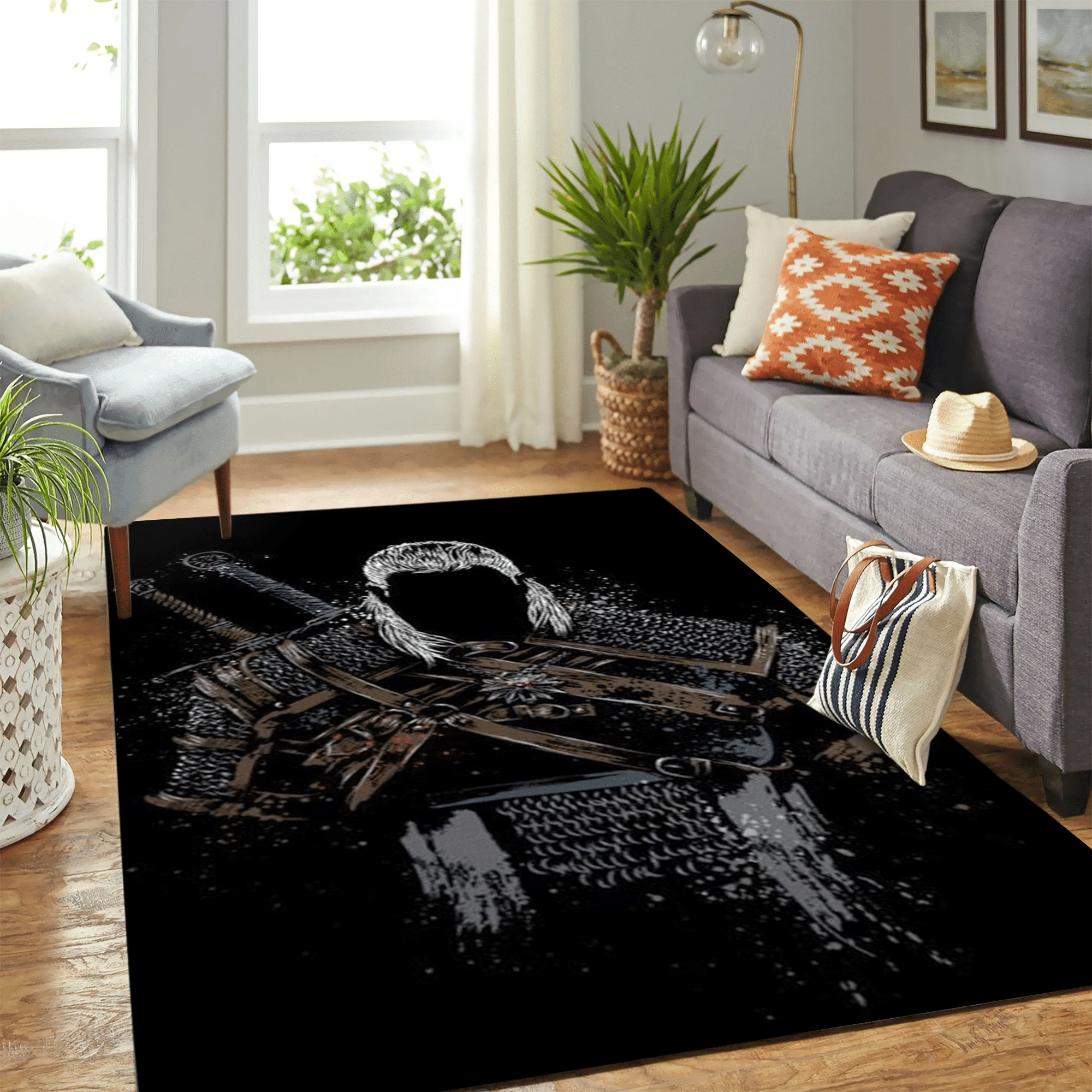 The Witcher Badass Carpet Floor Area Rug Chrismas Gift - Indoor Outdoor Rugs