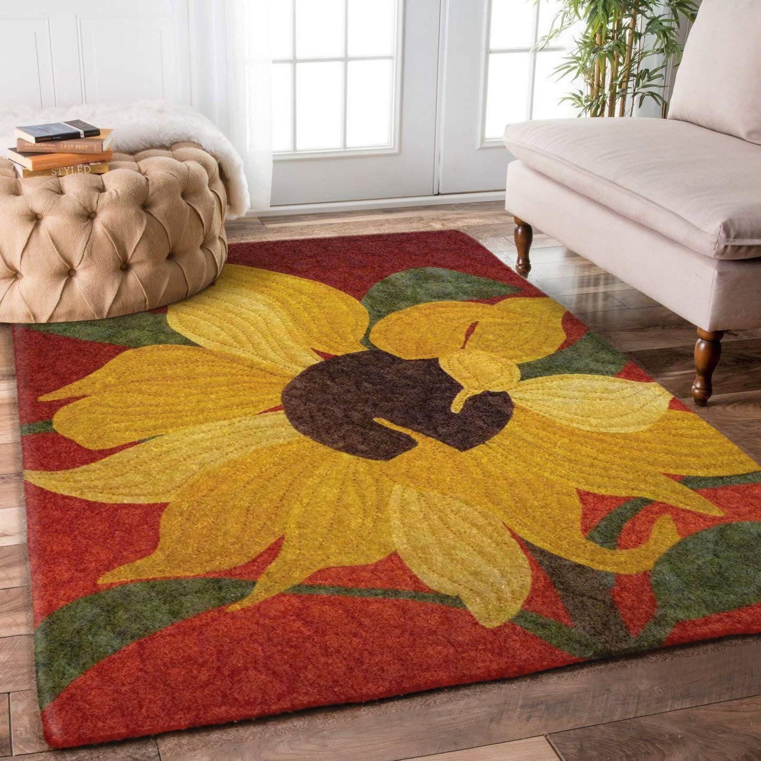 Sunflower Rug Chrismas Gift - Indoor Outdoor Rugs