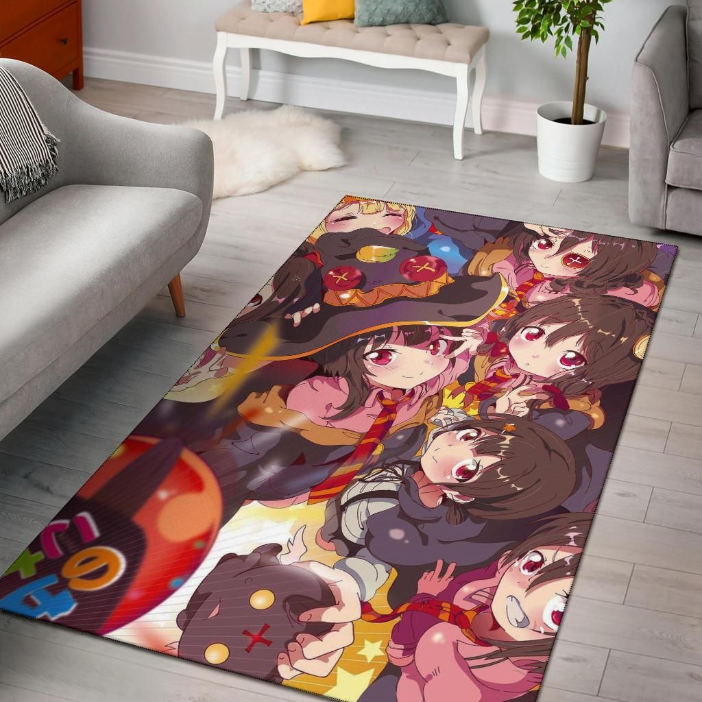 Megumin Konosubarashi Collage Area Rug Chrismas Gift - Indoor Outdoor Rugs