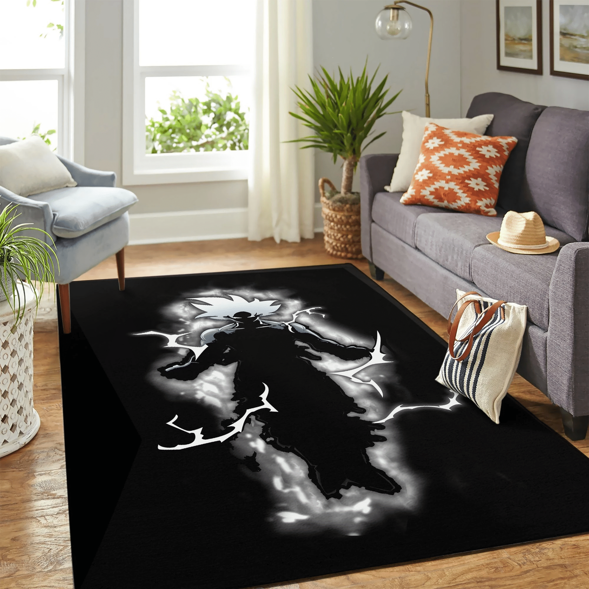 Goku Thunder Carpet Rug Chrismas Gift - Indoor Outdoor Rugs