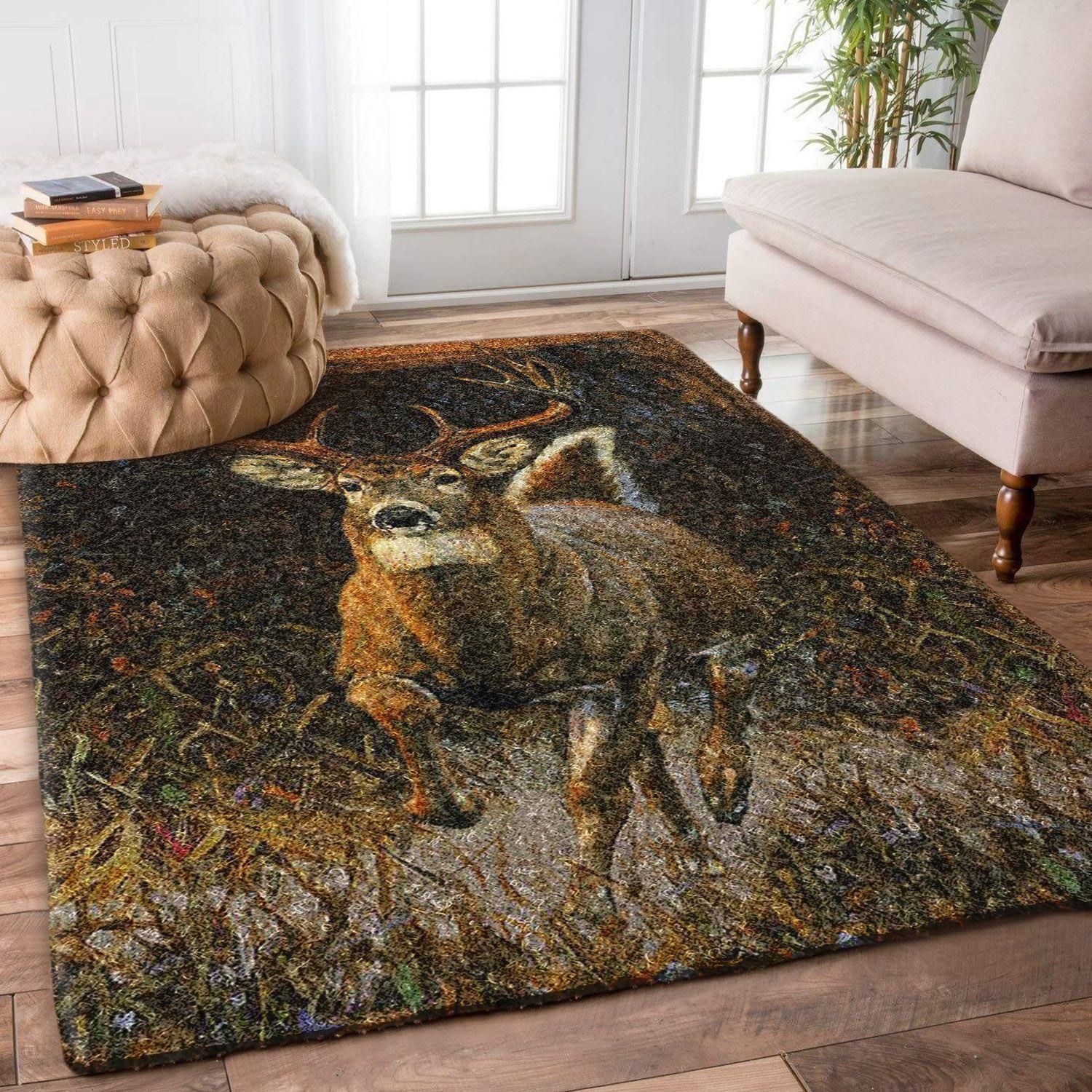 Deer Rug Chrismas Gift - Indoor Outdoor Rugs