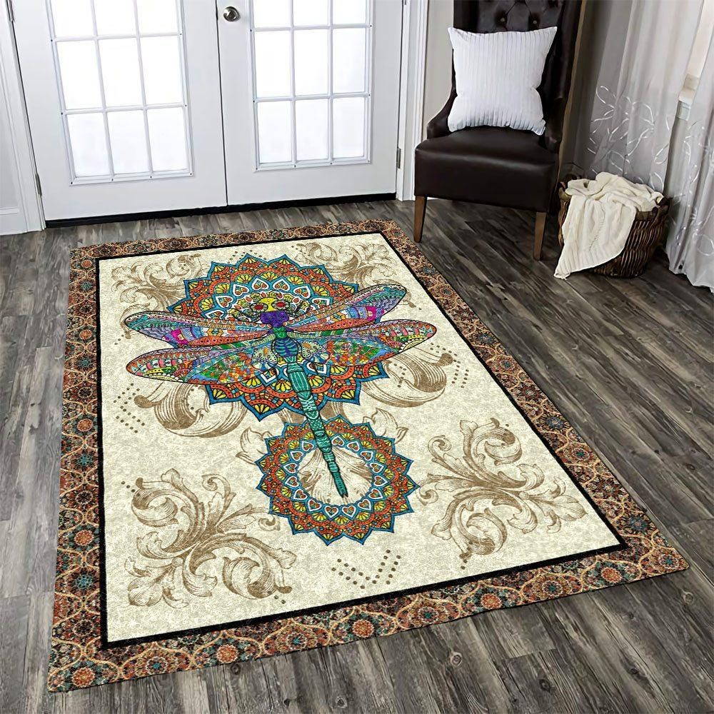 Dragonfly Rug Chrismas Gift - Indoor Outdoor Rugs