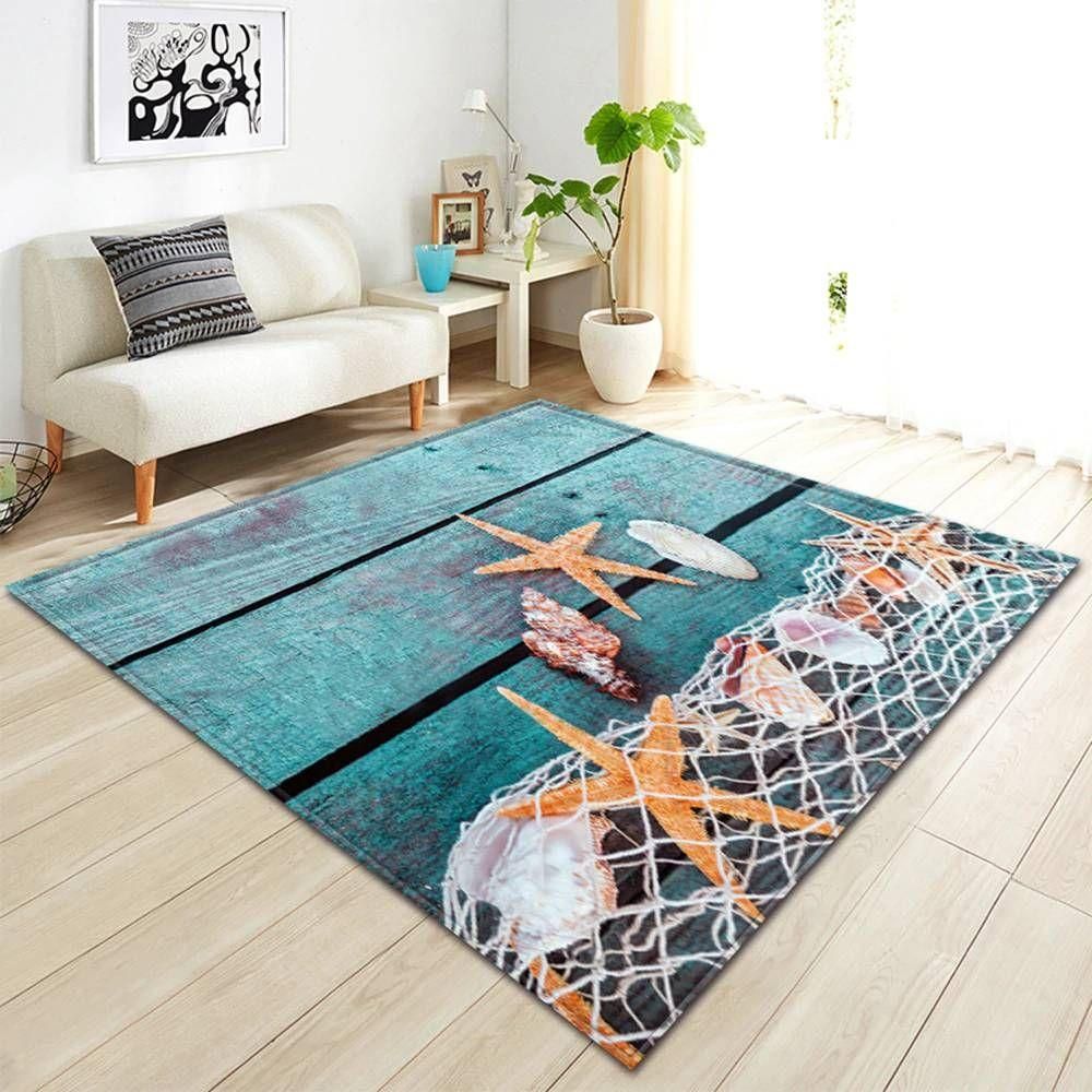 Seashell Rug Chrismas Gift - Indoor Outdoor Rugs