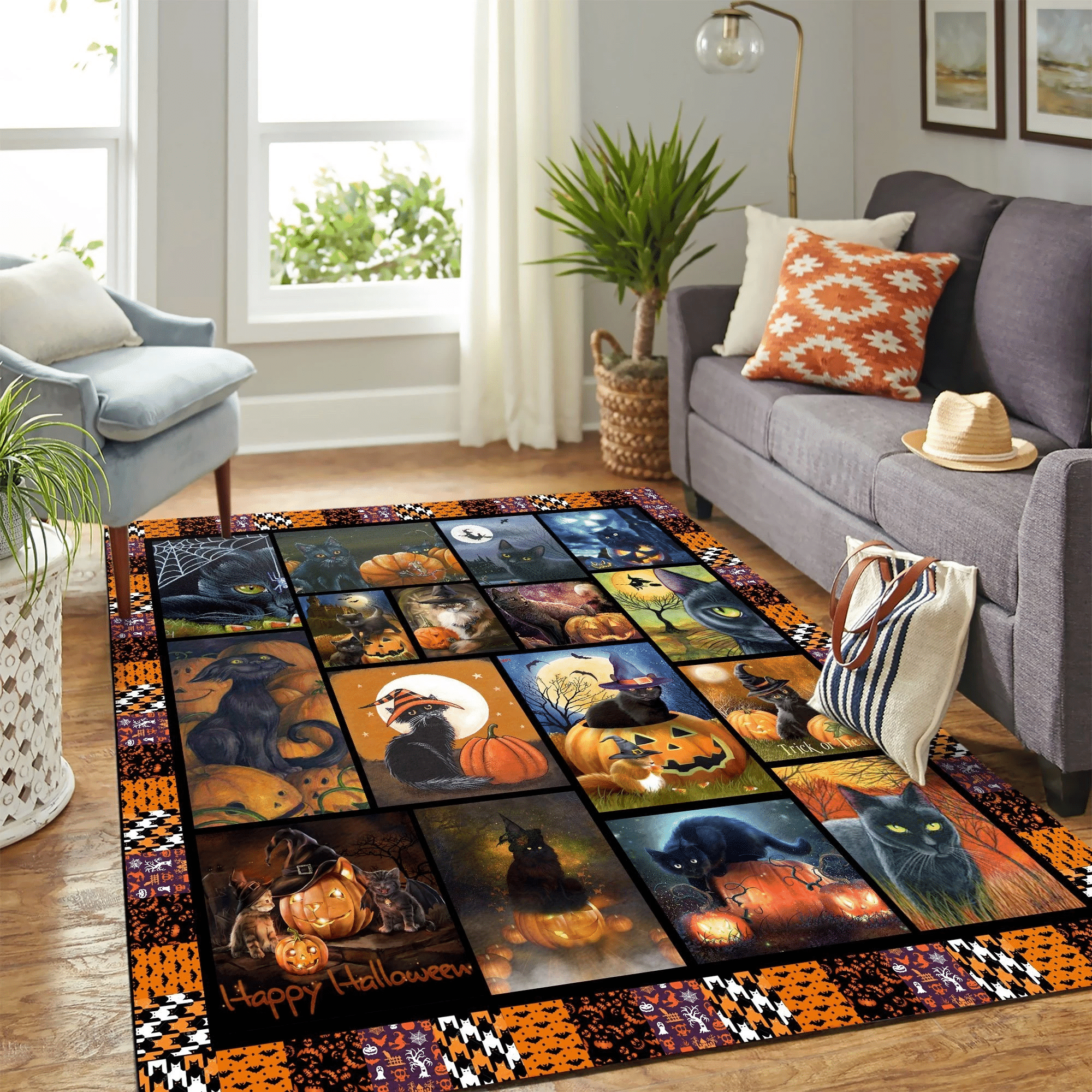 Quilt Cat Halloween Copy Mk Carpet Area Rug Chrismas Gift - Indoor Outdoor Rugs