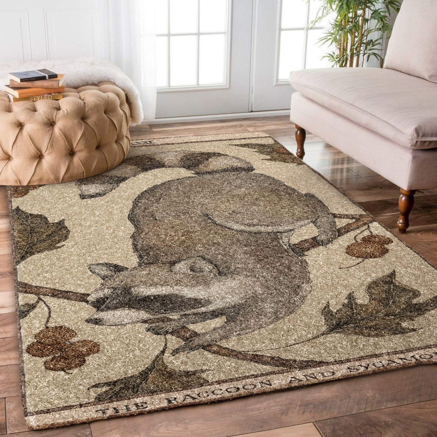 Raccoon Rug Chrismas Gift - Indoor Outdoor Rugs