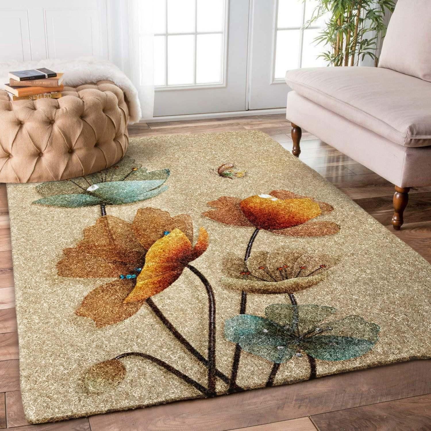 Flower Rug Chrismas Gift - Indoor Outdoor Rugs