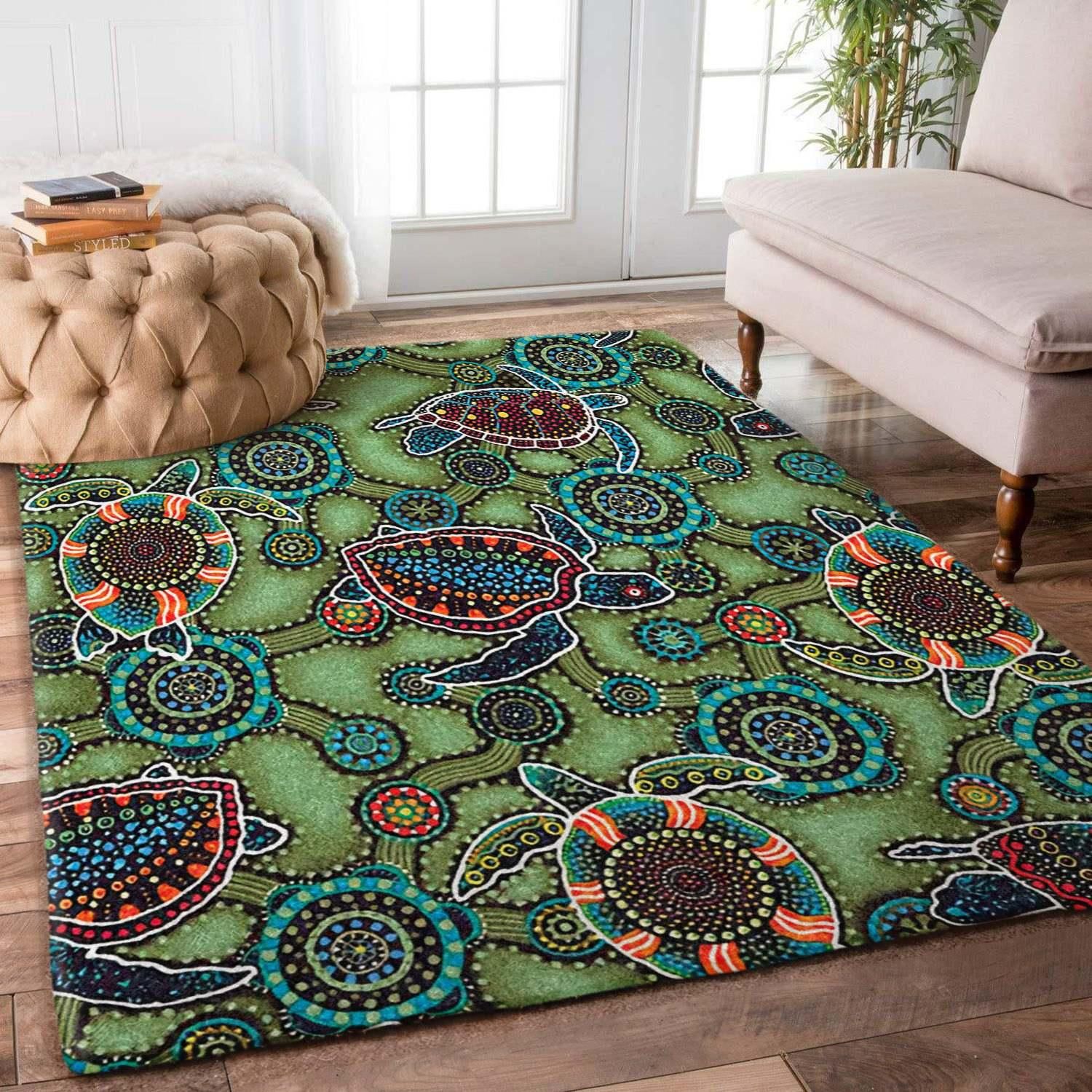 Turtle Rug Chrismas Gift - Indoor Outdoor Rugs