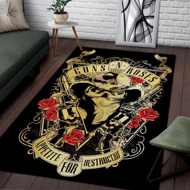 Guns N Roeses Appetite For Destruction Rug Chrismas Gift - Indoor Outdoor Rugs