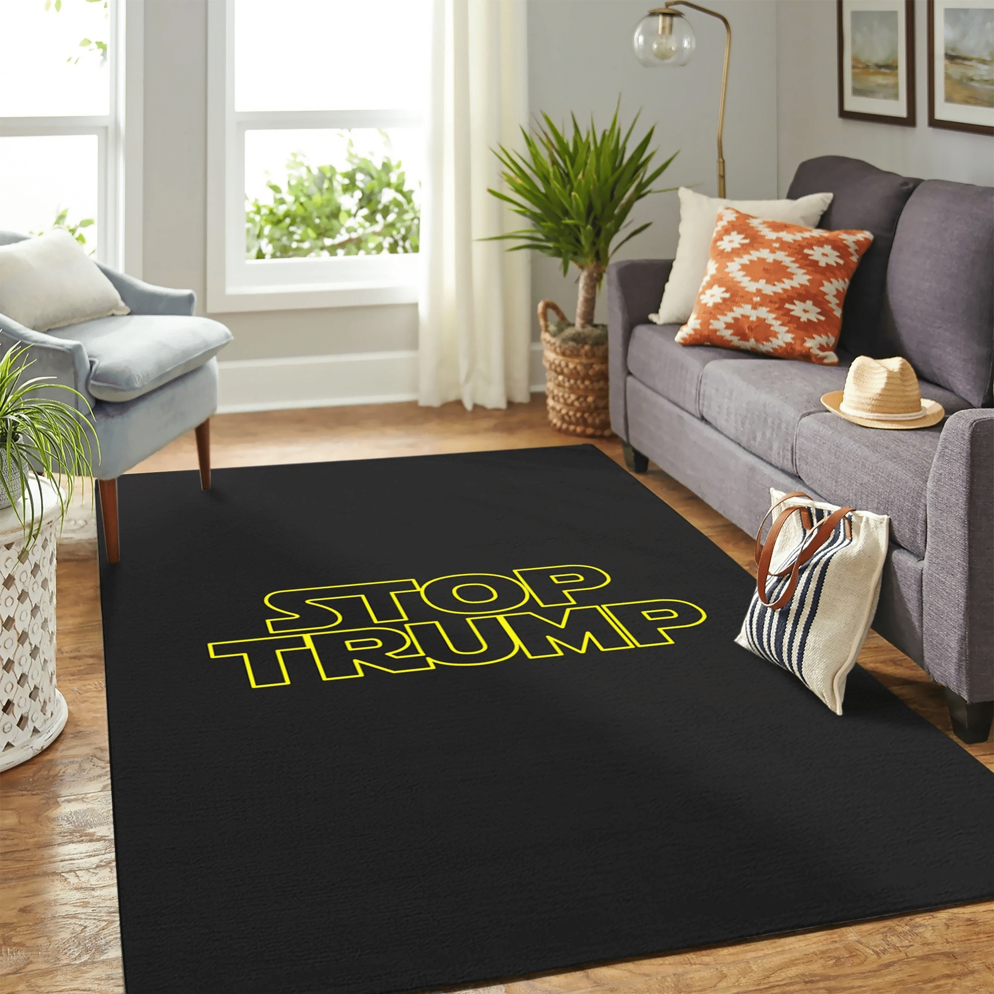 Stop Trump Carpet Floor Area Rug Chrismas Gift - Indoor Outdoor Rugs