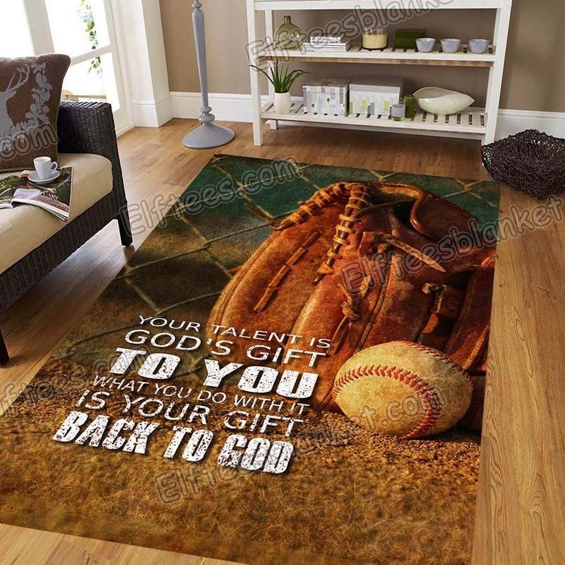 Your Talent Is God S Gift To You Baseball Floor Area Rug Chrismas Gift - Indoor Outdoor Rugs