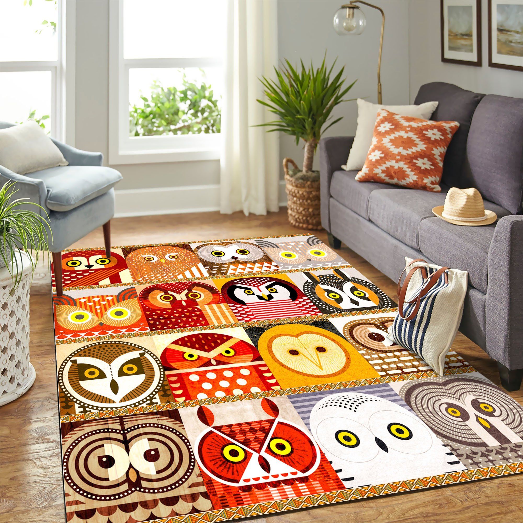 Owl Mk Carpet Area Rug Chrismas Gift - Indoor Outdoor Rugs