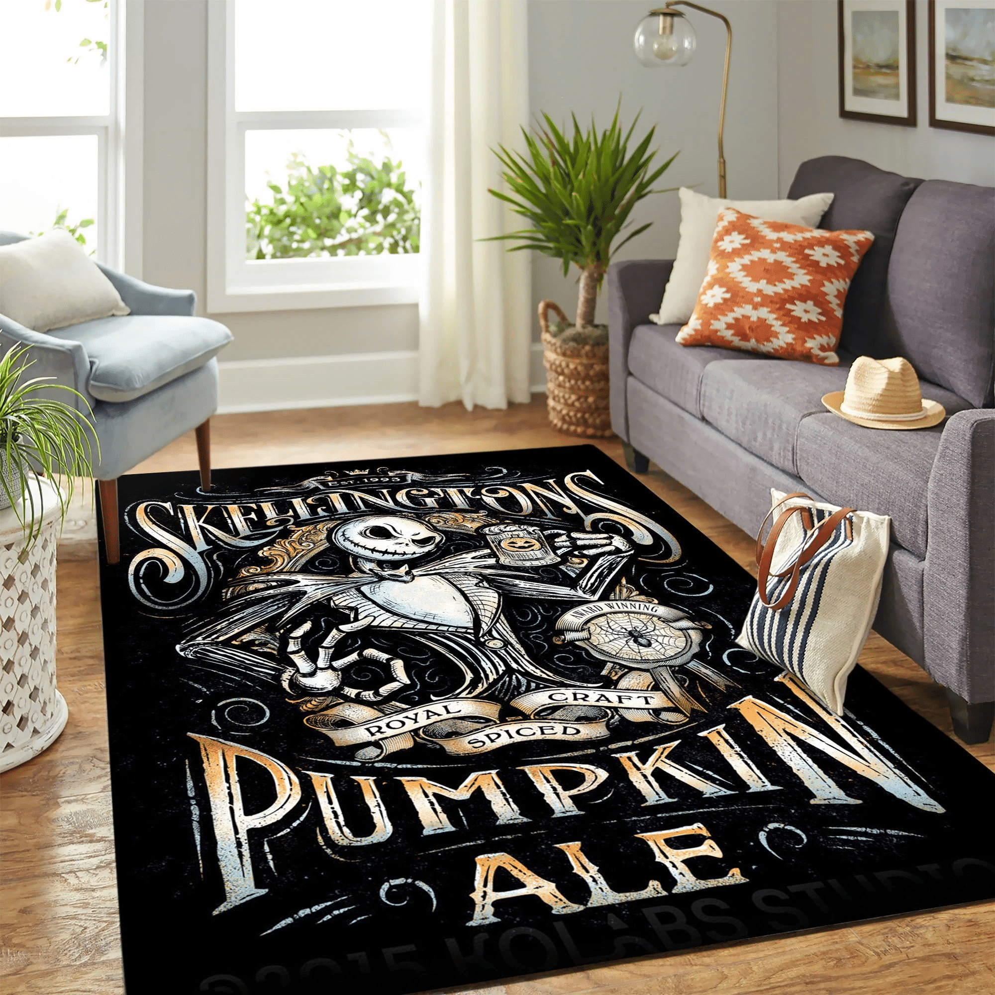 Nightmare Before Christmas Jack Pumpkin Carpet Rug Chrismas Gift - Indoor Outdoor Rugs