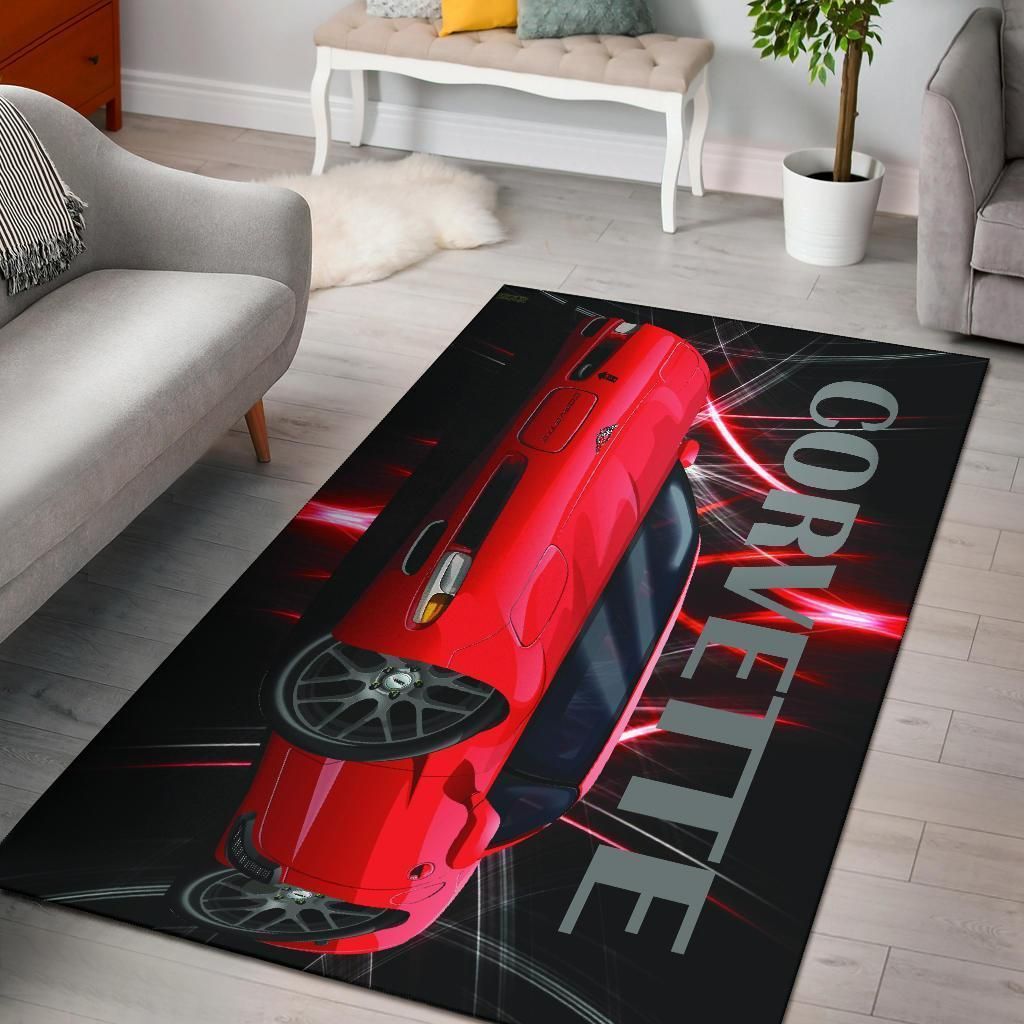 Chevrolet Corvette Wall Art Area Rug Chrismas Gift - Indoor Outdoor Rugs