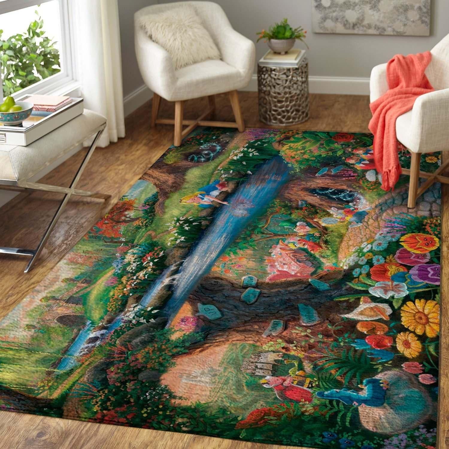 Disney Cartoon Alice In Wonderland Area Rug Chrismas Gift - Indoor Outdoor Rugs