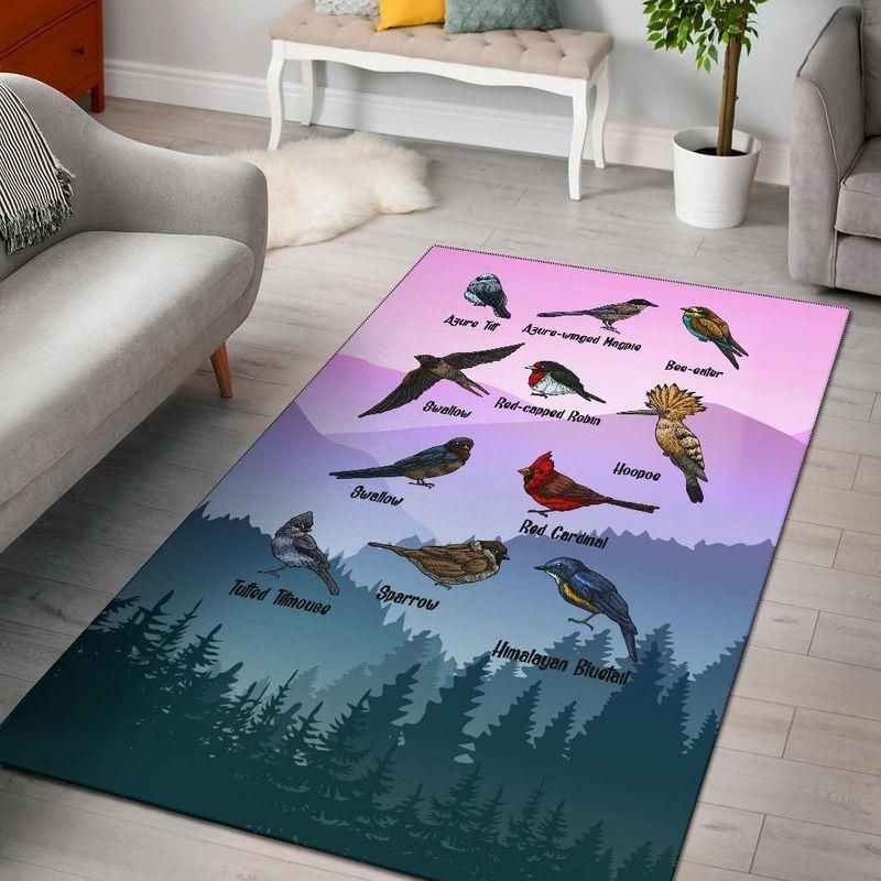 Bird Chart Area Rug Chrismas Gift - Indoor Outdoor Rugs