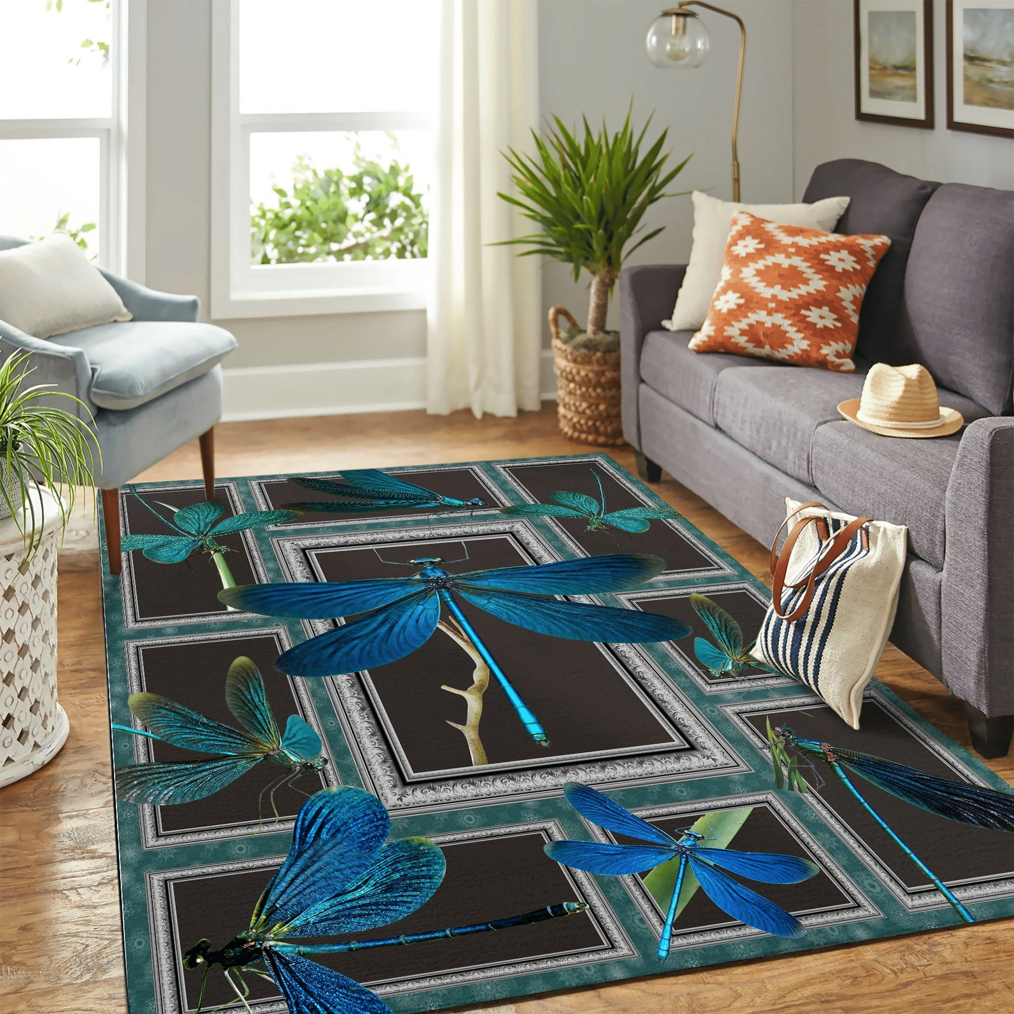 Dragonfly Mk Carpet Area Rug Chrismas Gift - Indoor Outdoor Rugs