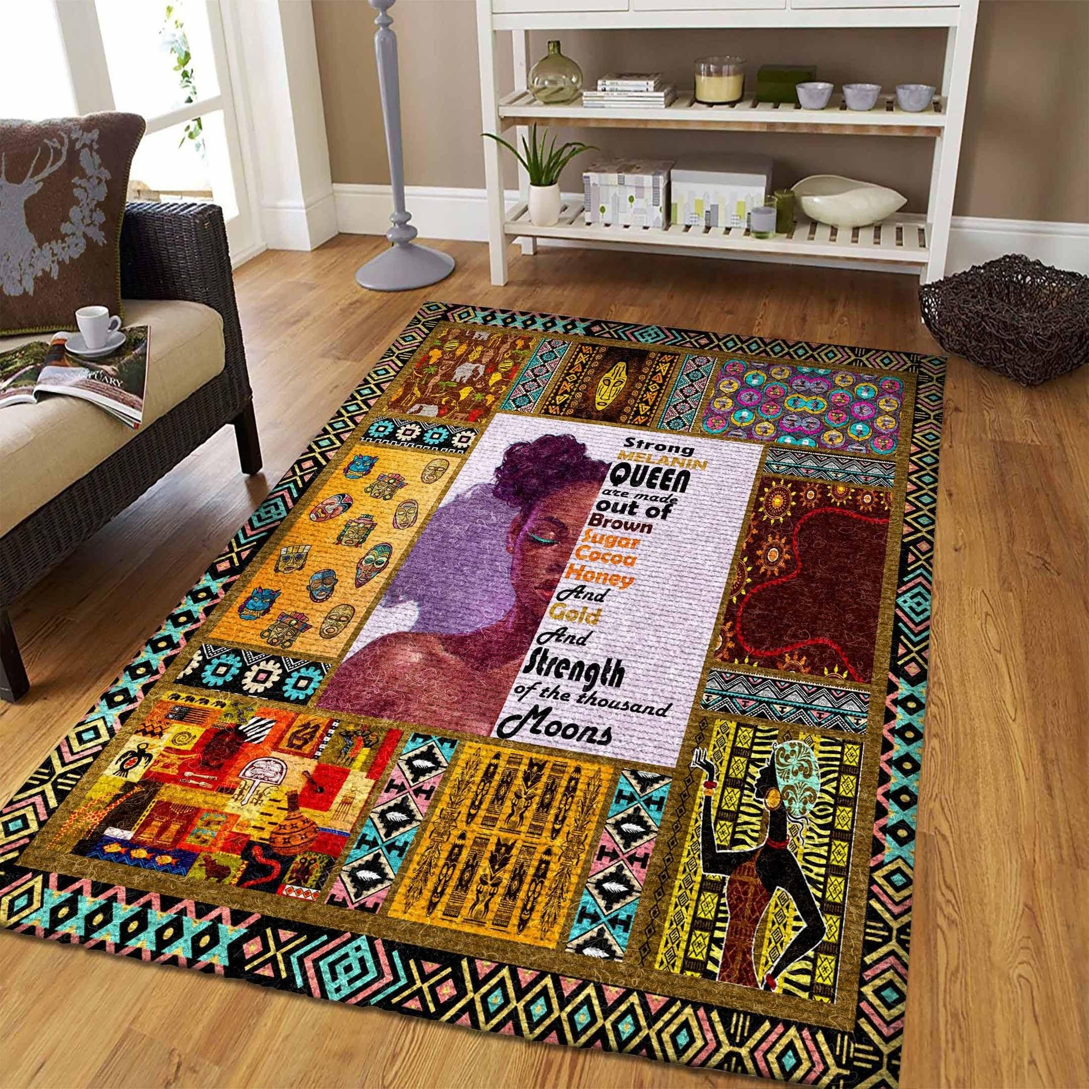 Black Woman Rug Chrismas Gift - Indoor Outdoor Rugs