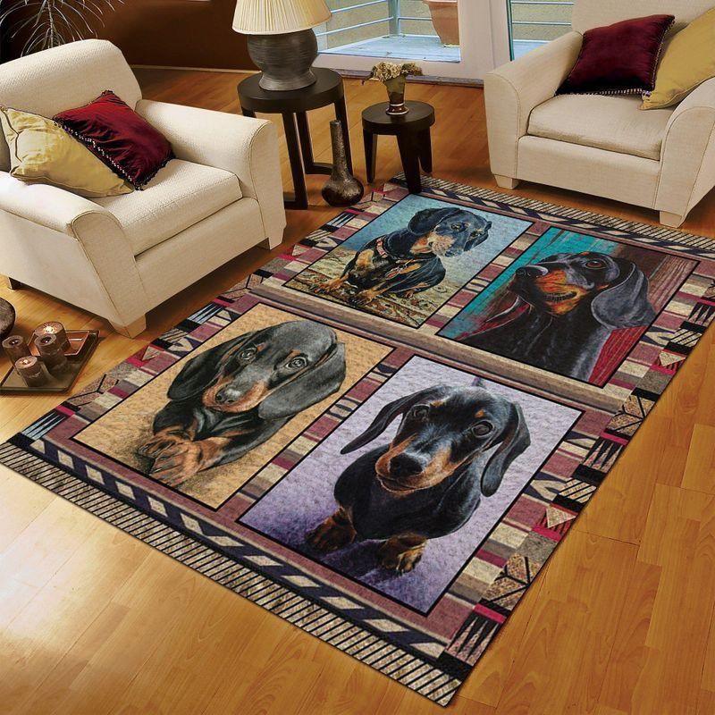 Dachshund Really Cute Rug Chrismas Gift - Indoor Outdoor Rugs