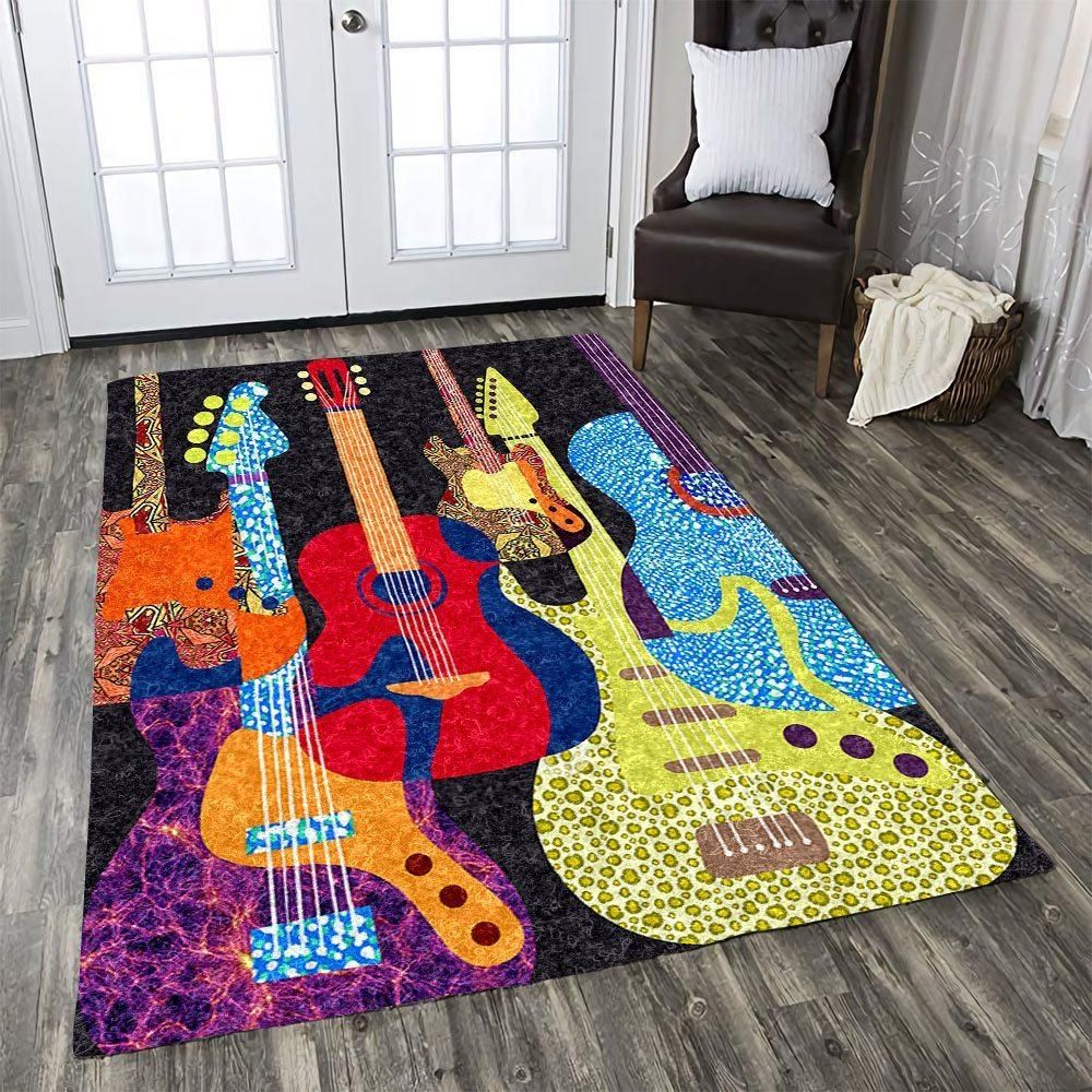 Guitar Rug Chrismas Gift - Indoor Outdoor Rugs