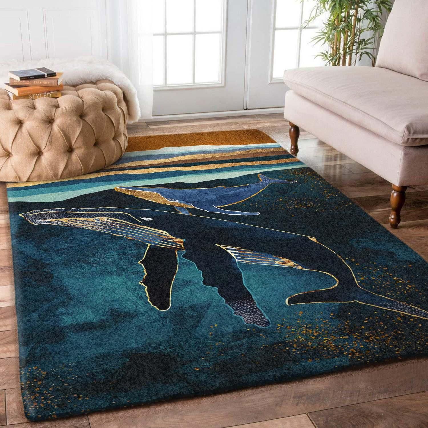 Whale Rug Chrismas Gift - Indoor Outdoor Rugs