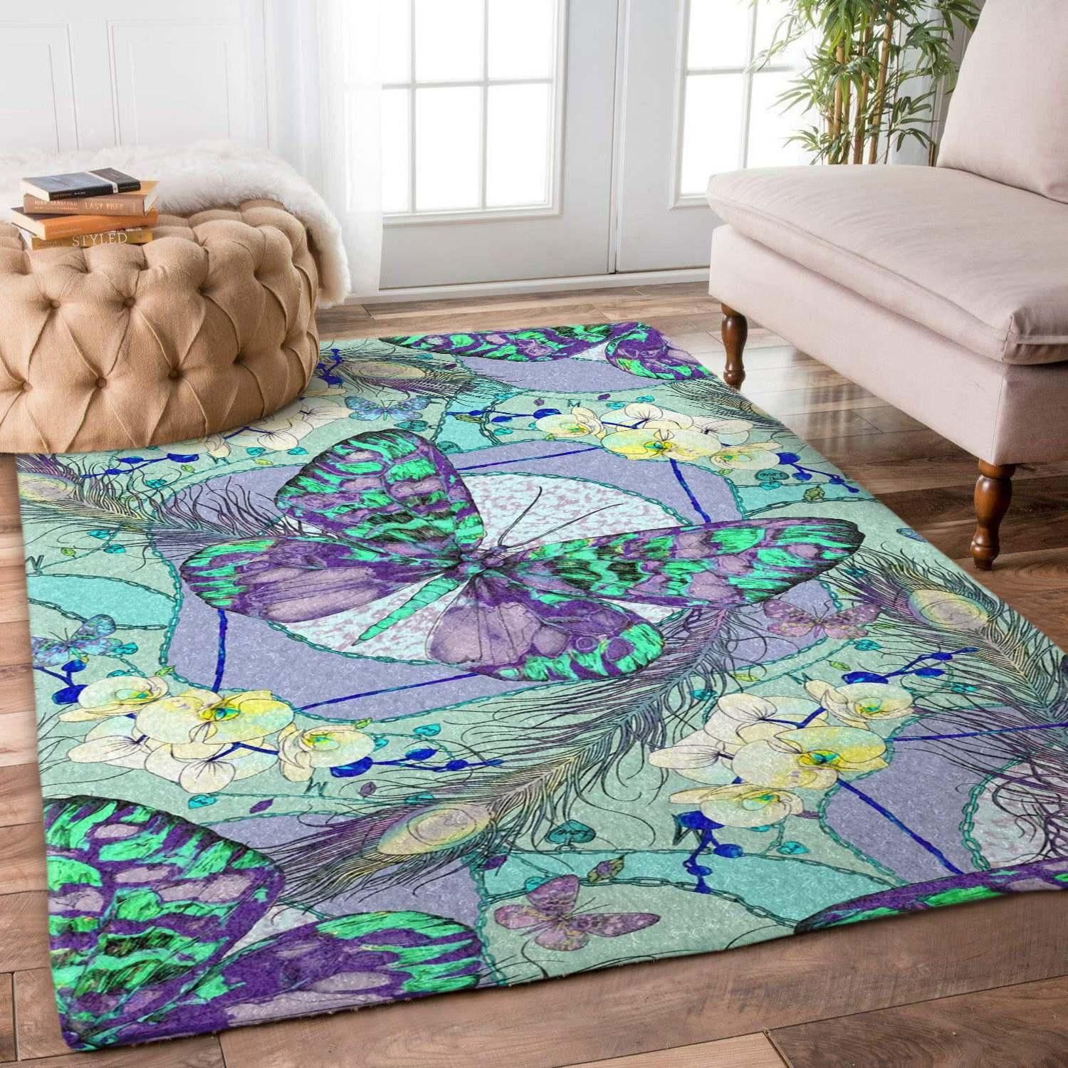 Butterfly Rug Chrismas Gift - Indoor Outdoor Rugs