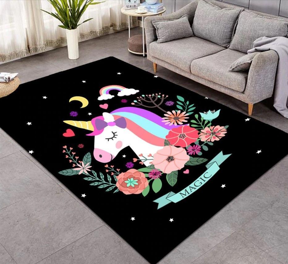 Unicorn Rug Chrismas Gift - Indoor Outdoor Rugs